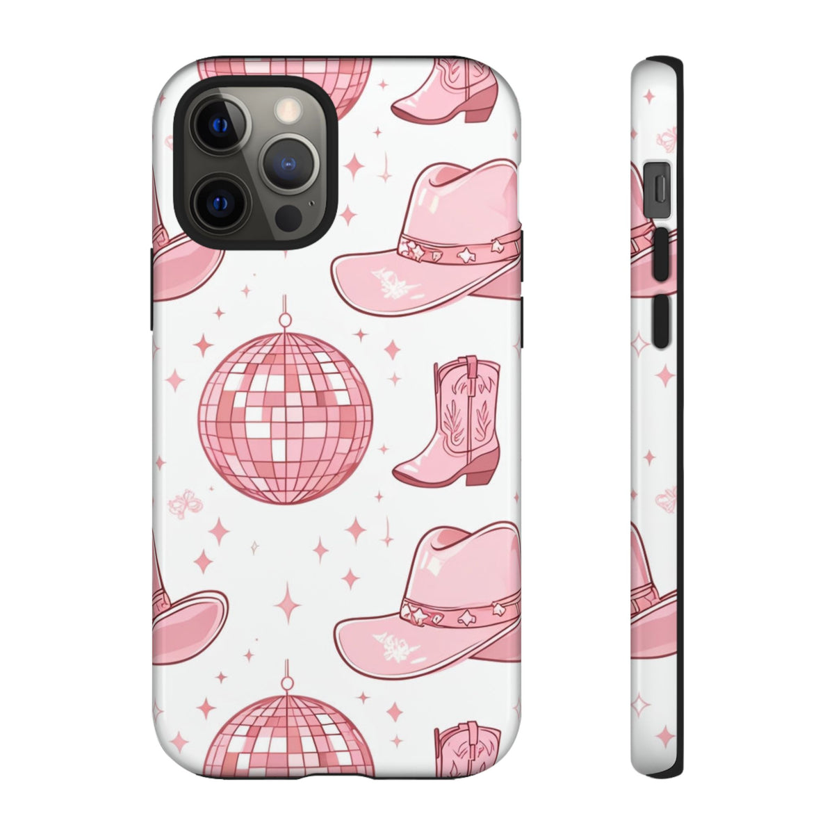 Pink Cowboy Boots & Disco Balls Tough Phone Case