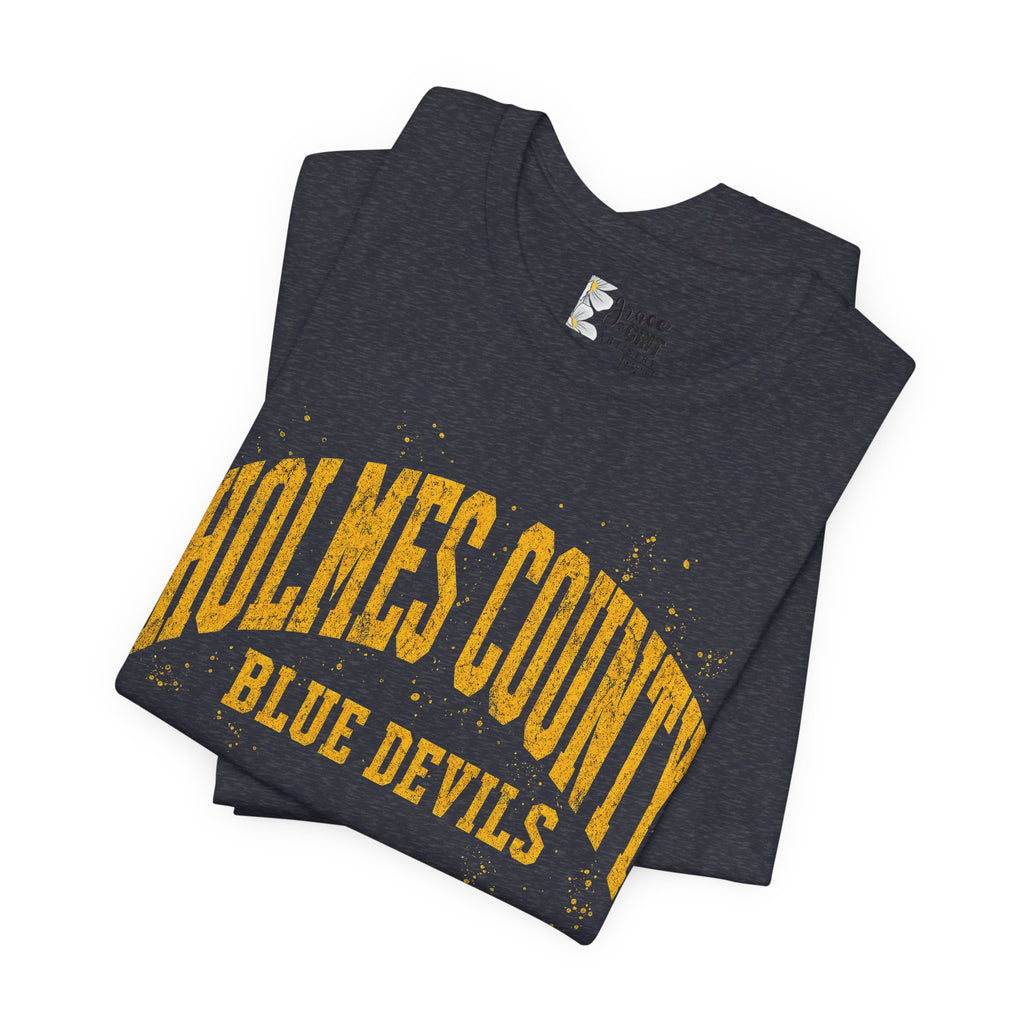 Holmes County Blue Devils Vintage Crew T‑Shirt