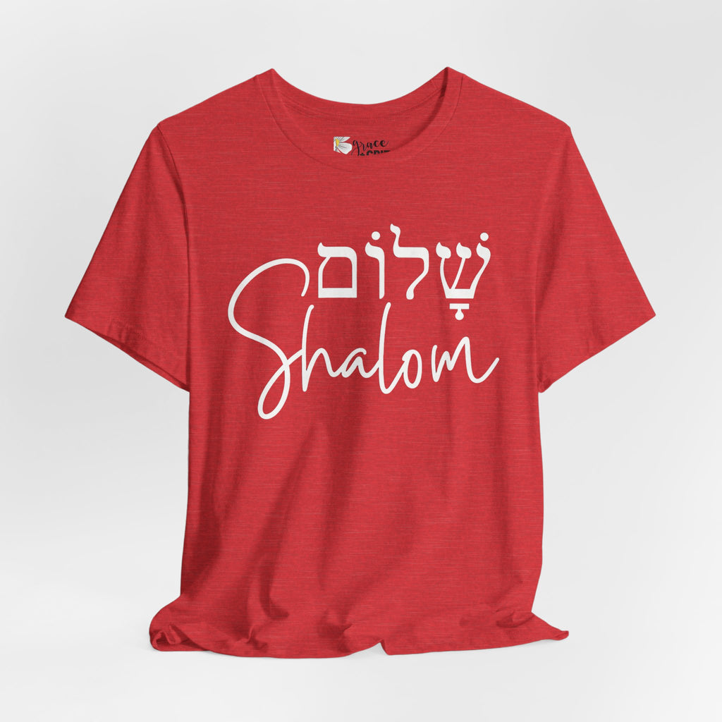 Shalom T-Shirt — Hebrew Peace Script Tee