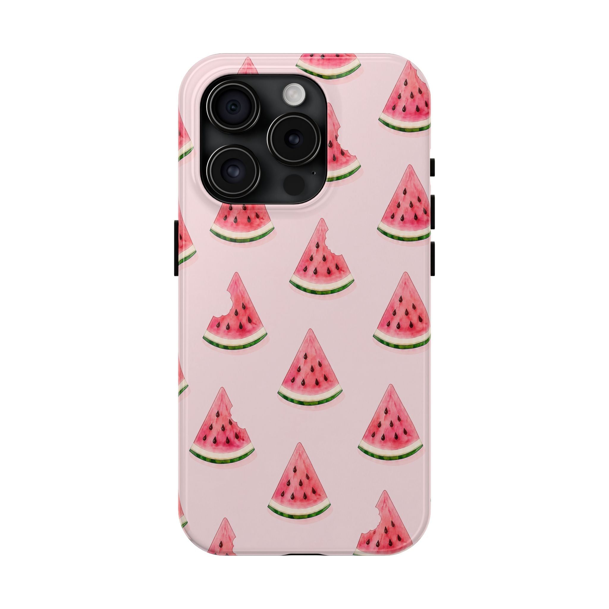 Watermelon Slice Tough Phone Case — Pink Fruit Pattern, Summer Phone Cover