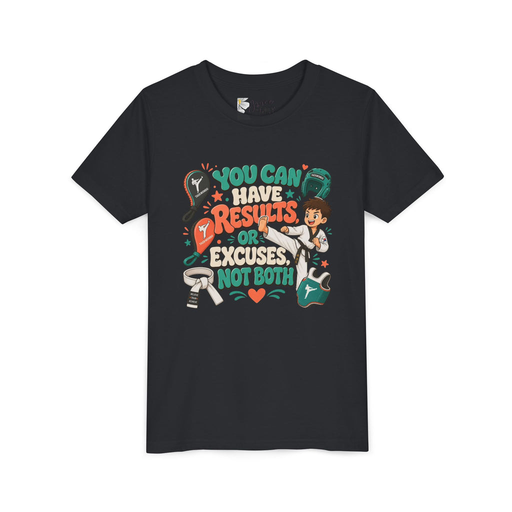 You Can Have Results Or Excuses Not Both Youth Tee | Motivational Kid Shirt