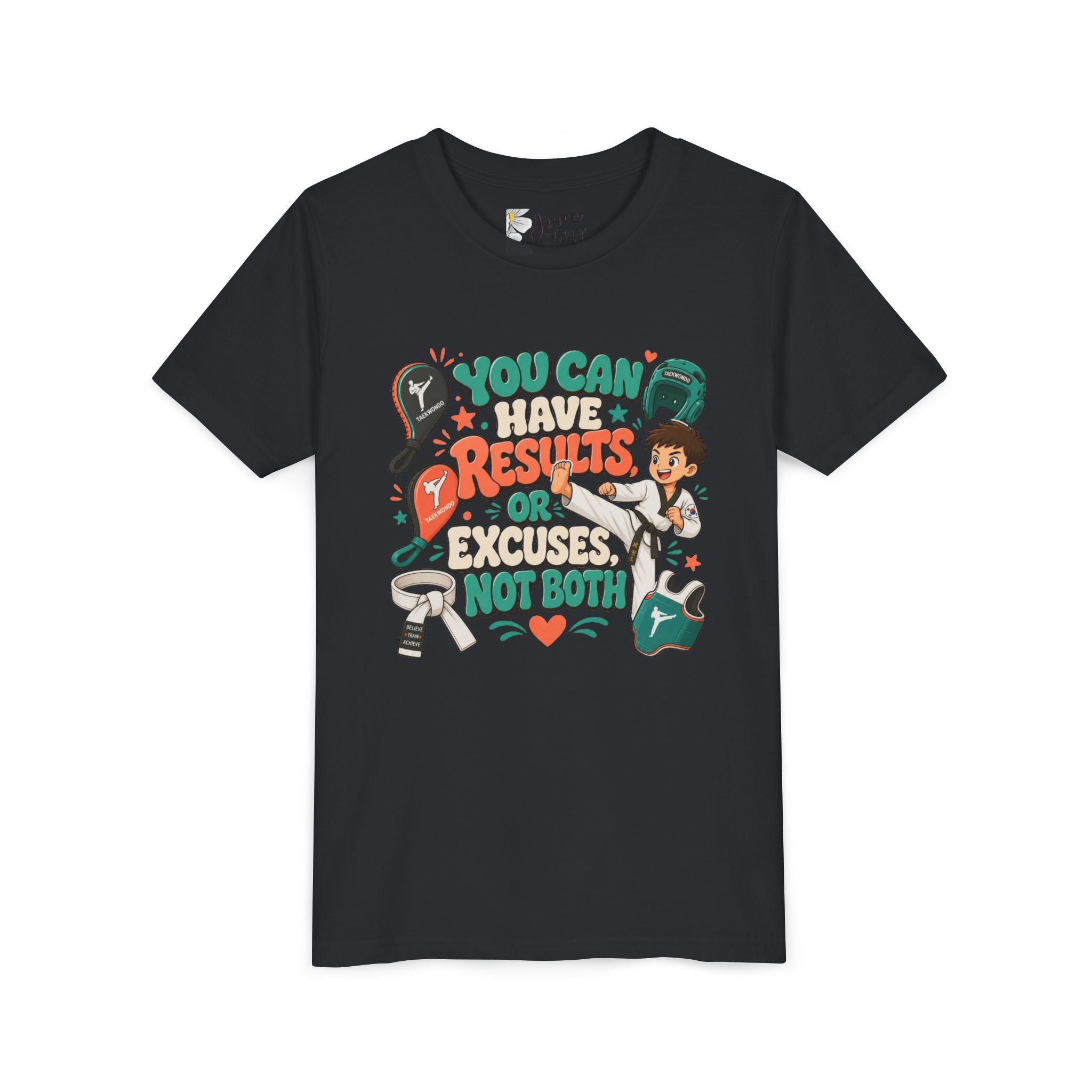 You Can Have Results Or Excuses Not Both Youth Tee | Motivational Kid Shirt