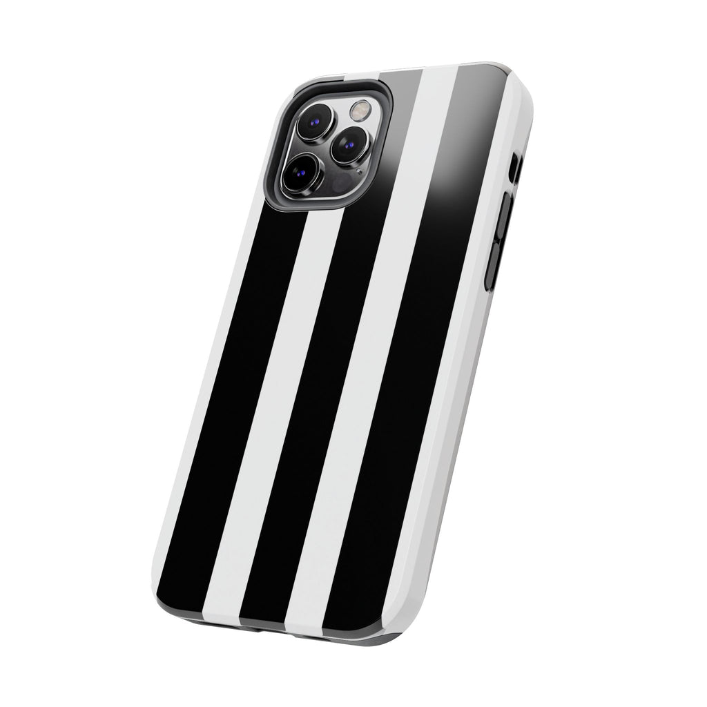 Black & White Bold Stripe Phone Case — Tough Protective Cover