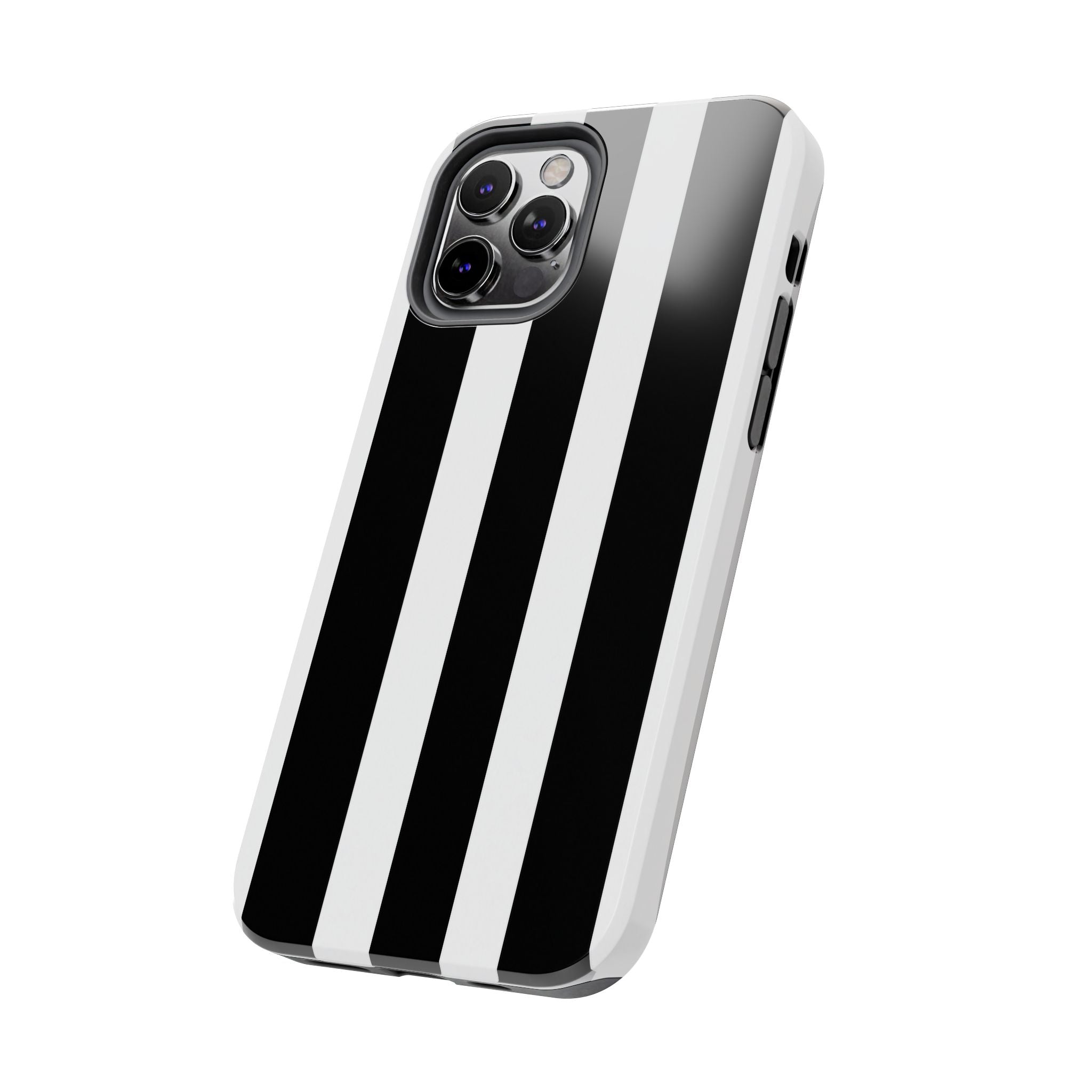 Black & White Bold Stripe Phone Case — Tough Protective Cover