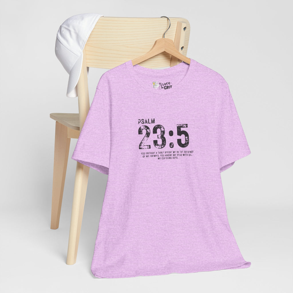 Psalm 23:5 T‑Shirt — Christian Inspirational Scripture Tee