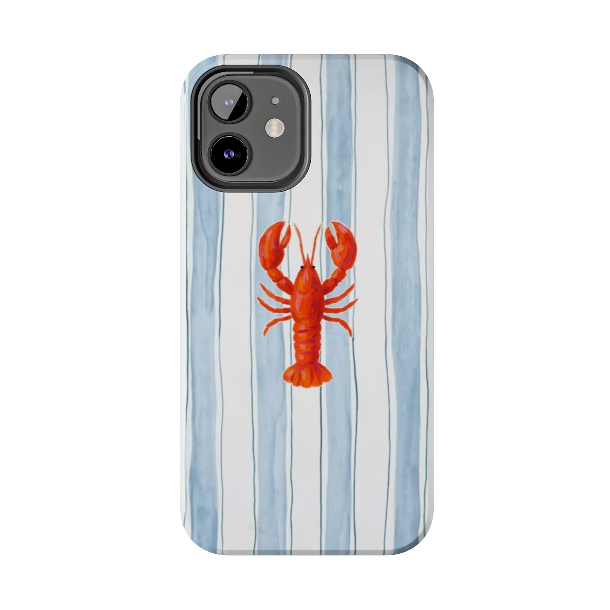 Lobster Stripe Tough Phone Case — Coastal Nautical Protective Cover