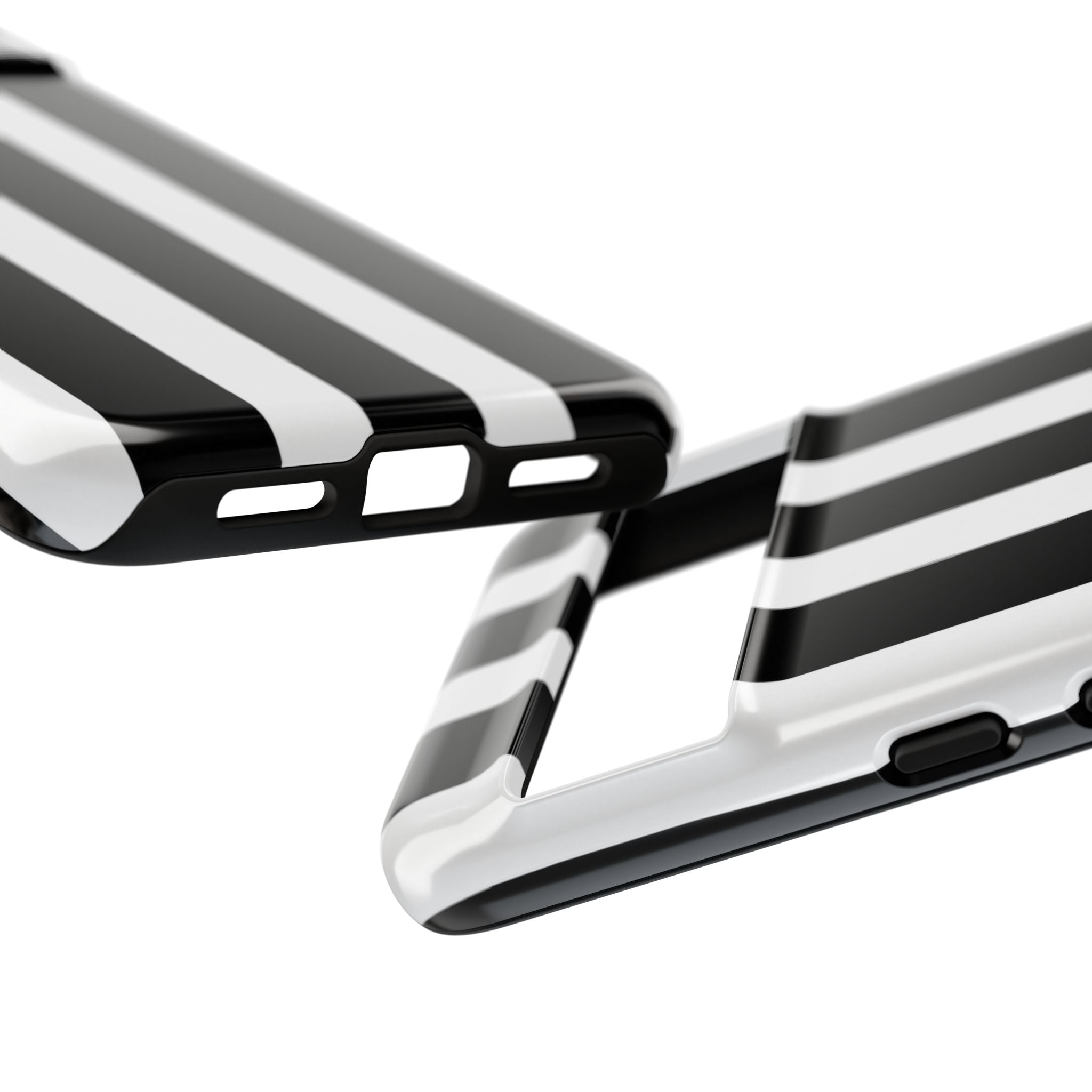 Black & White Vertical Stripe Phone Case — Tough Protective iPhone Cover