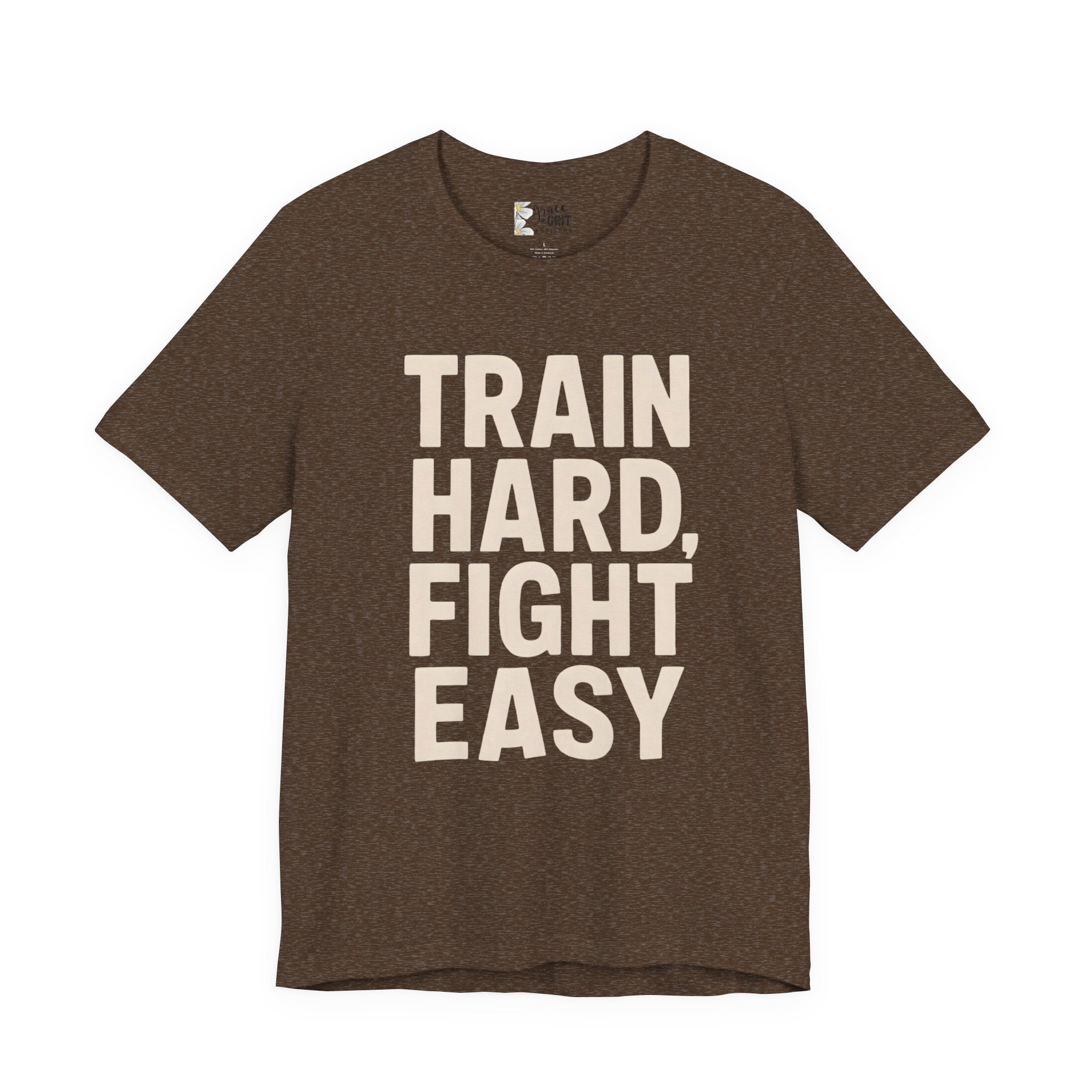 Train Hard Fight Easy Tee | Motivational Gym Workout Shirt