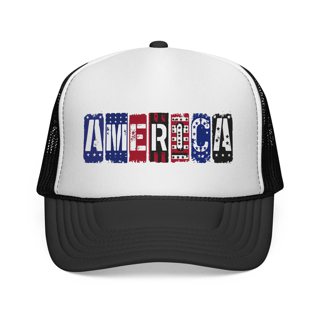 America Trucker Cap – Distressed Patriotic Flag Design