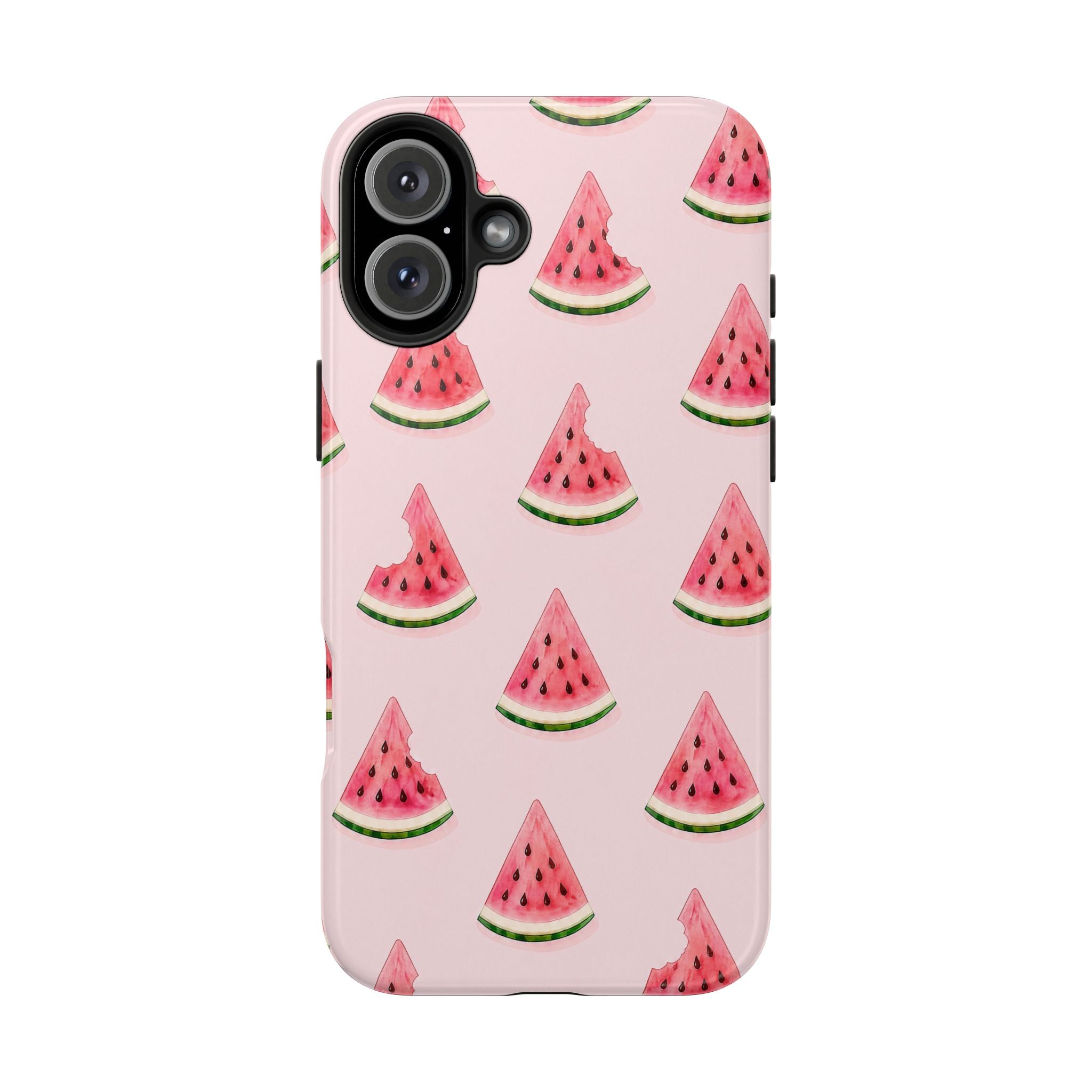 Watermelon Slice Tough Phone Case — Pink Fruit Pattern, Summer Phone Cover
