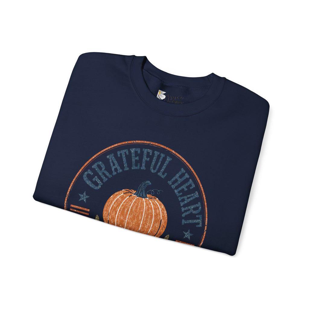 Grateful Heart Pumpkin Sweatshirt – Fall Homeschool Crewneck