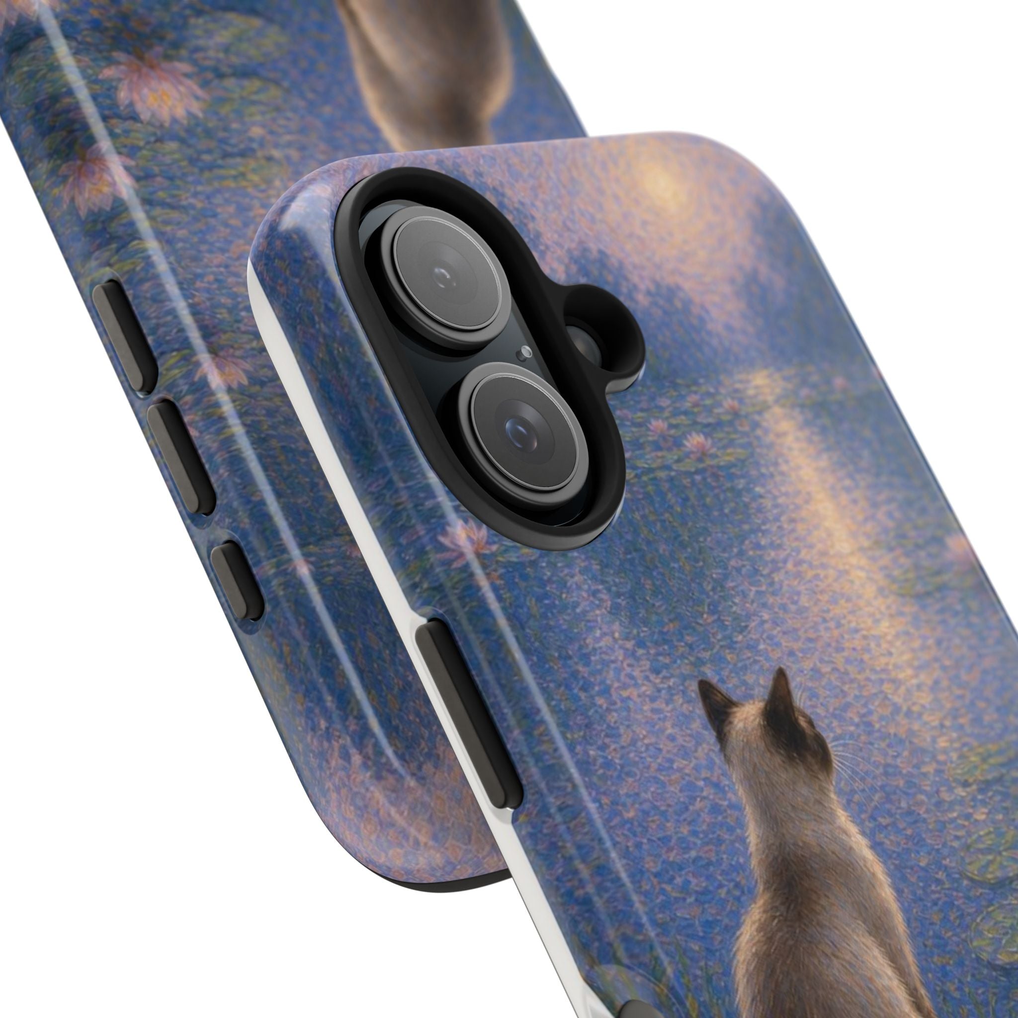 Siamese Cat by Moonlight Tough Phone Case – Waterlily Dream Protective Cover