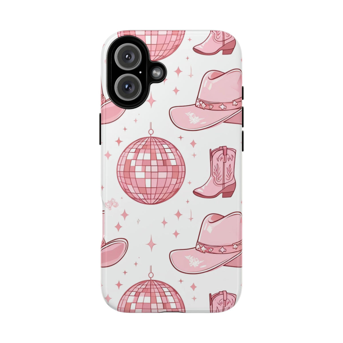 Pink Cowboy Boots & Disco Balls Tough Phone Case