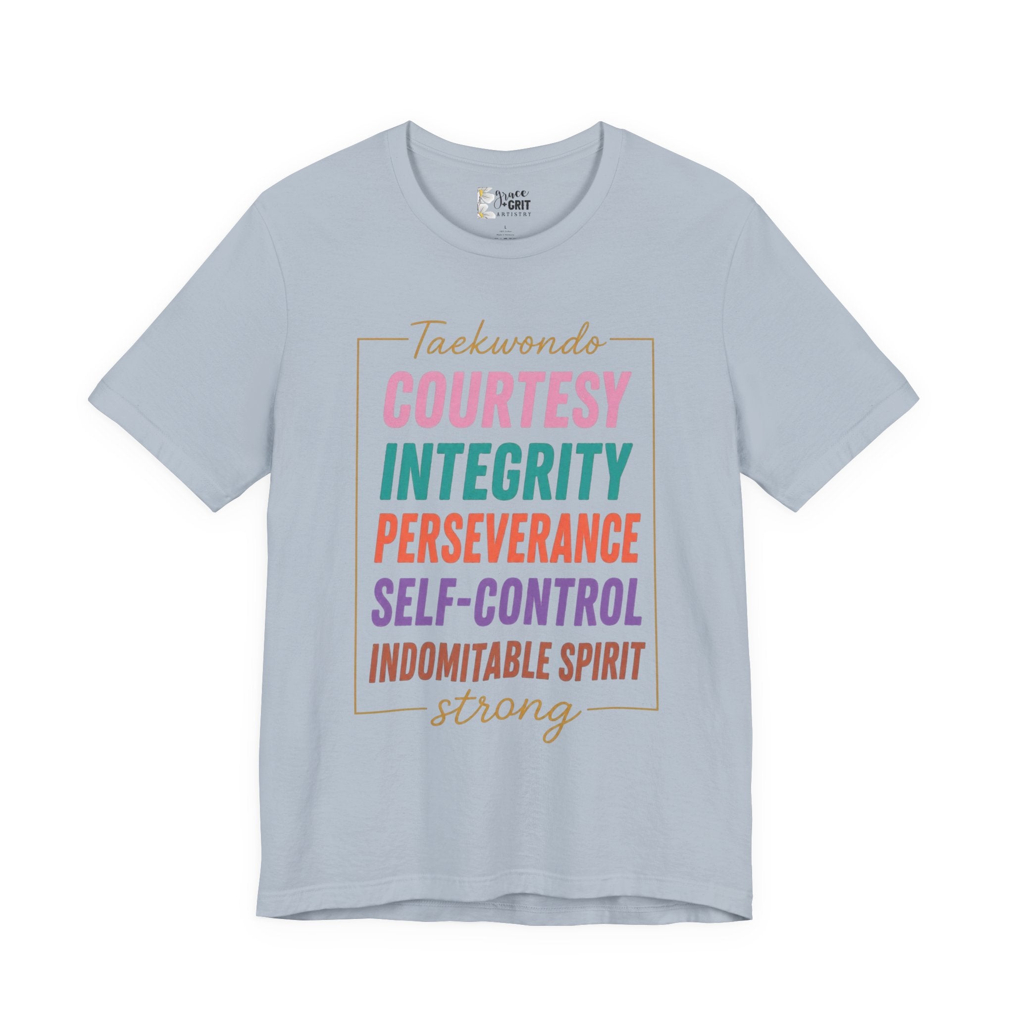 Taekwondo Values COURTESY INTEGRITY PERSEVERANCE tee | Martial Arts Principles T-Shirt