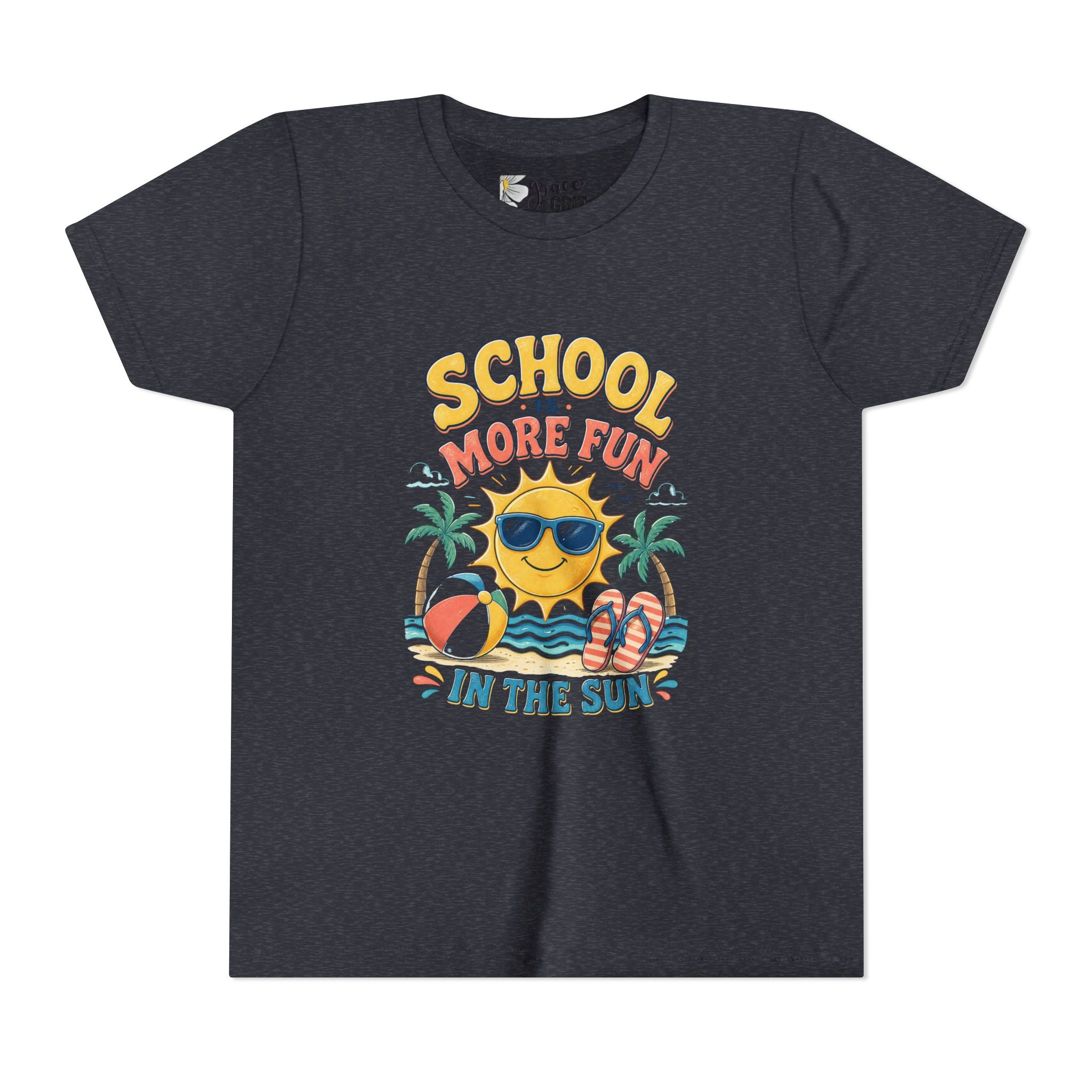 Youth Tee — "School Is More Fun in the Sun" Summer Vacation Shirt