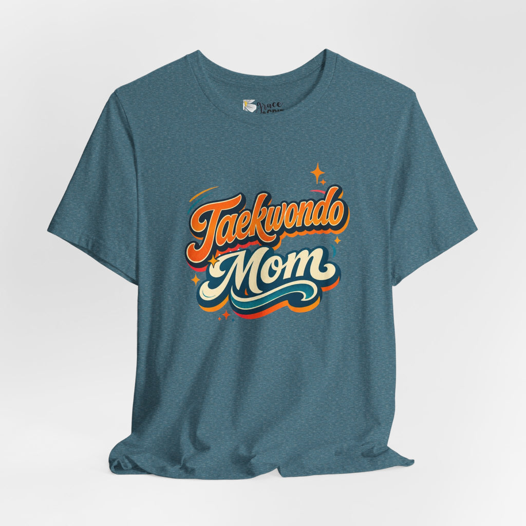 Taekwondo Mom T-Shirt | Retro Script Martial Arts Mom Tee