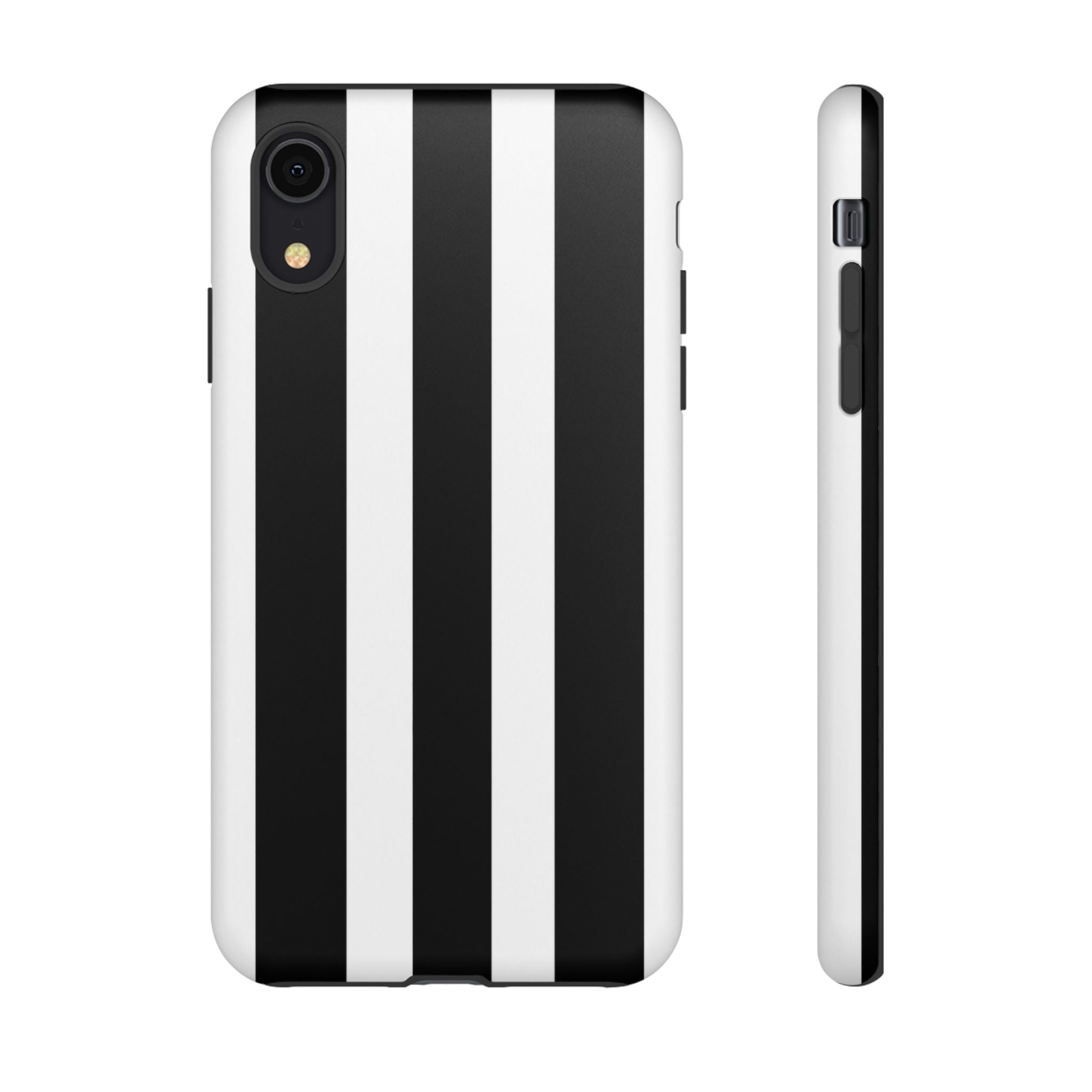 Black & White Vertical Stripe Phone Case — Tough Protective iPhone Cover