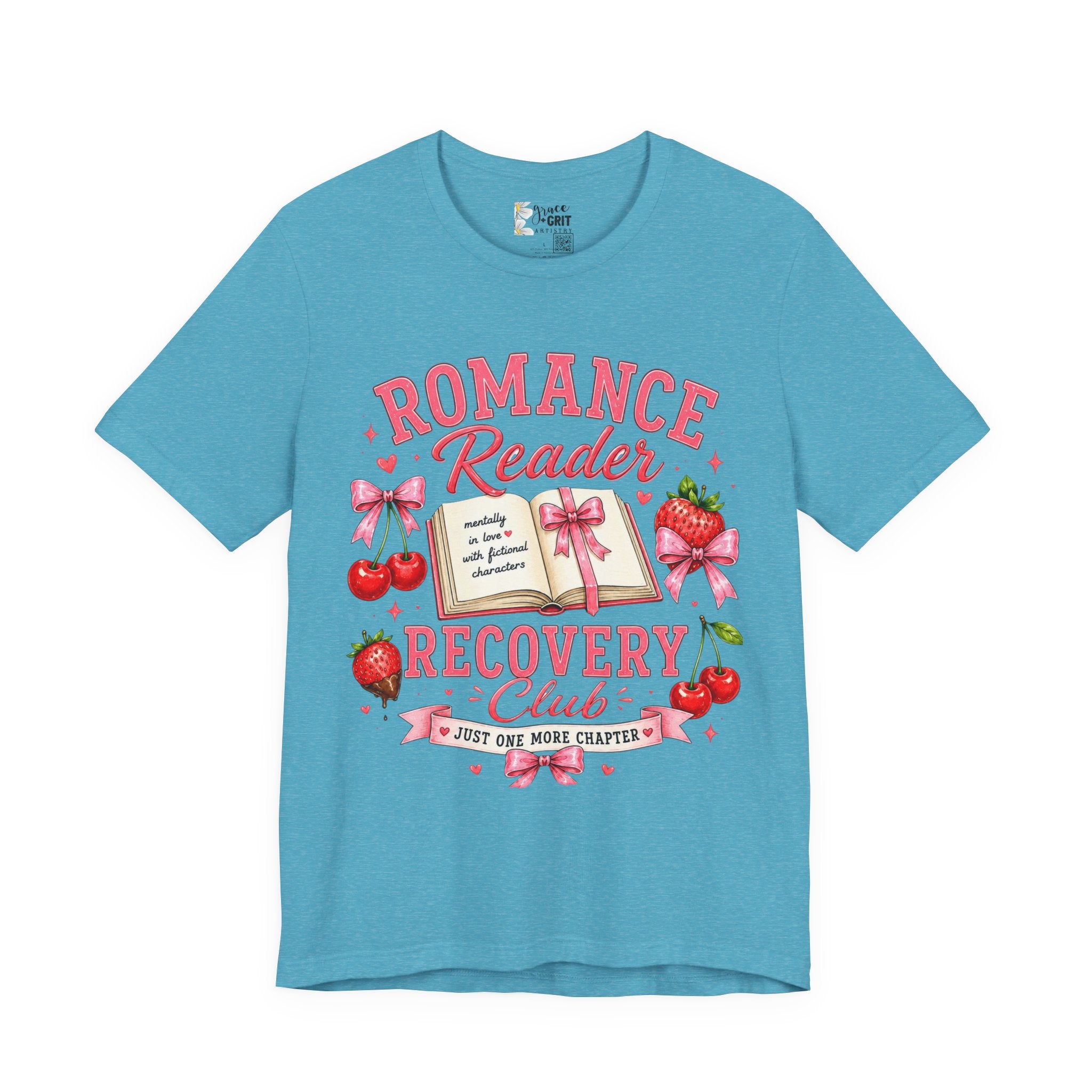 Romance Reader Recovery Club Tee — “Just One More Chapter” Graphic Shirt