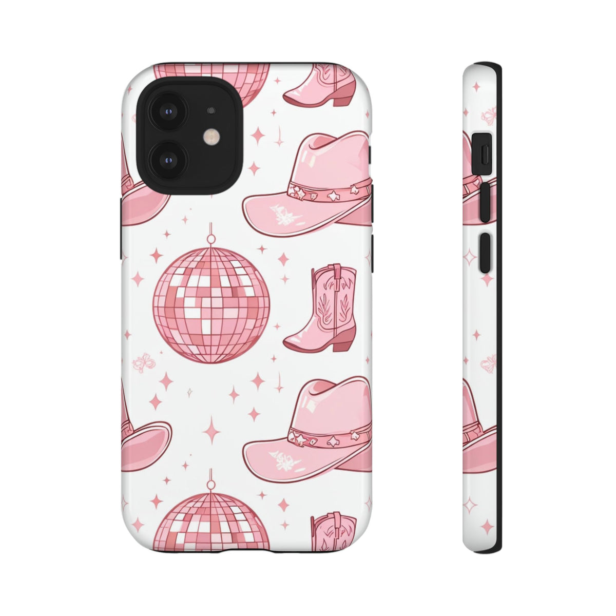 Pink Cowboy Boots & Disco Balls Tough Phone Case