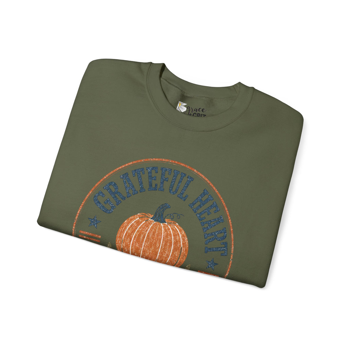 Grateful Heart Pumpkin Sweatshirt – Fall Homeschool Crewneck
