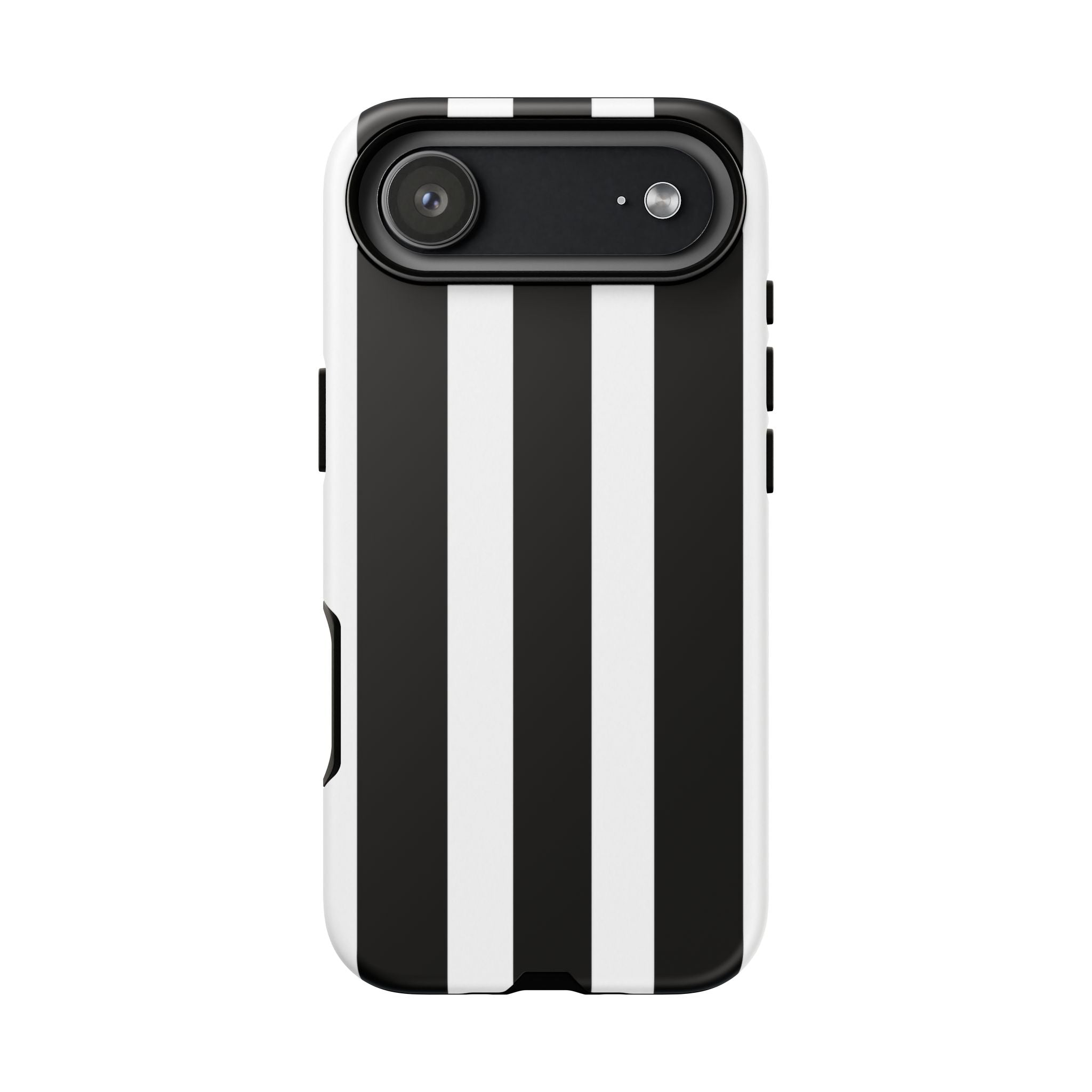 Black & White Vertical Stripe Phone Case — Tough Protective iPhone Cover