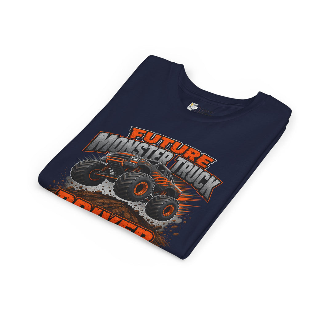 Future Monster Truck Driver Youth Tee — Kids Graphic Truck Shirt for Little Fans