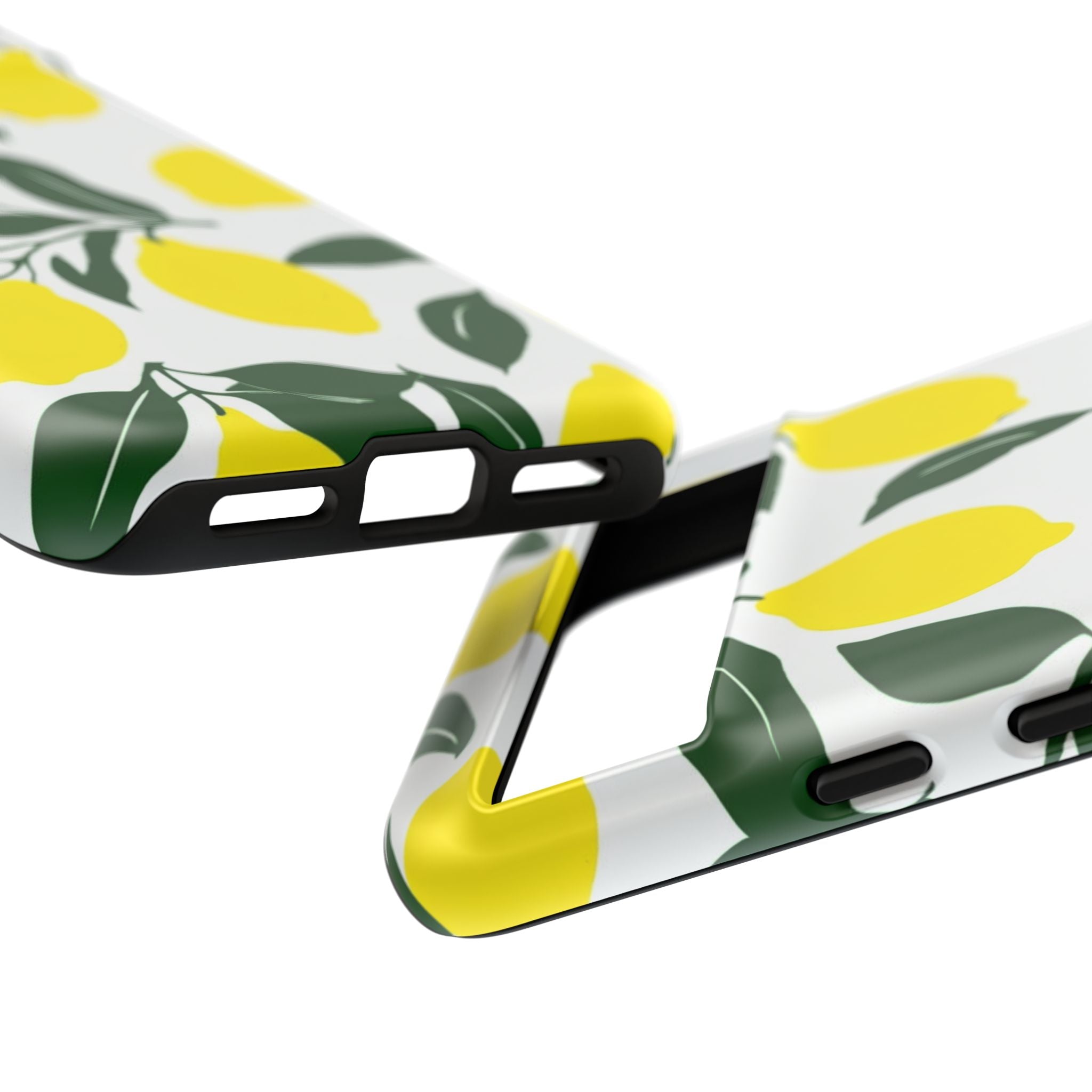 Lemon Pattern Tough Phone Case — Bright Citrus Protective Cover