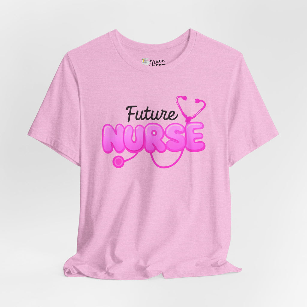 Future Nurse T-Shirt – Pink Stethoscope Nursing Student Tee