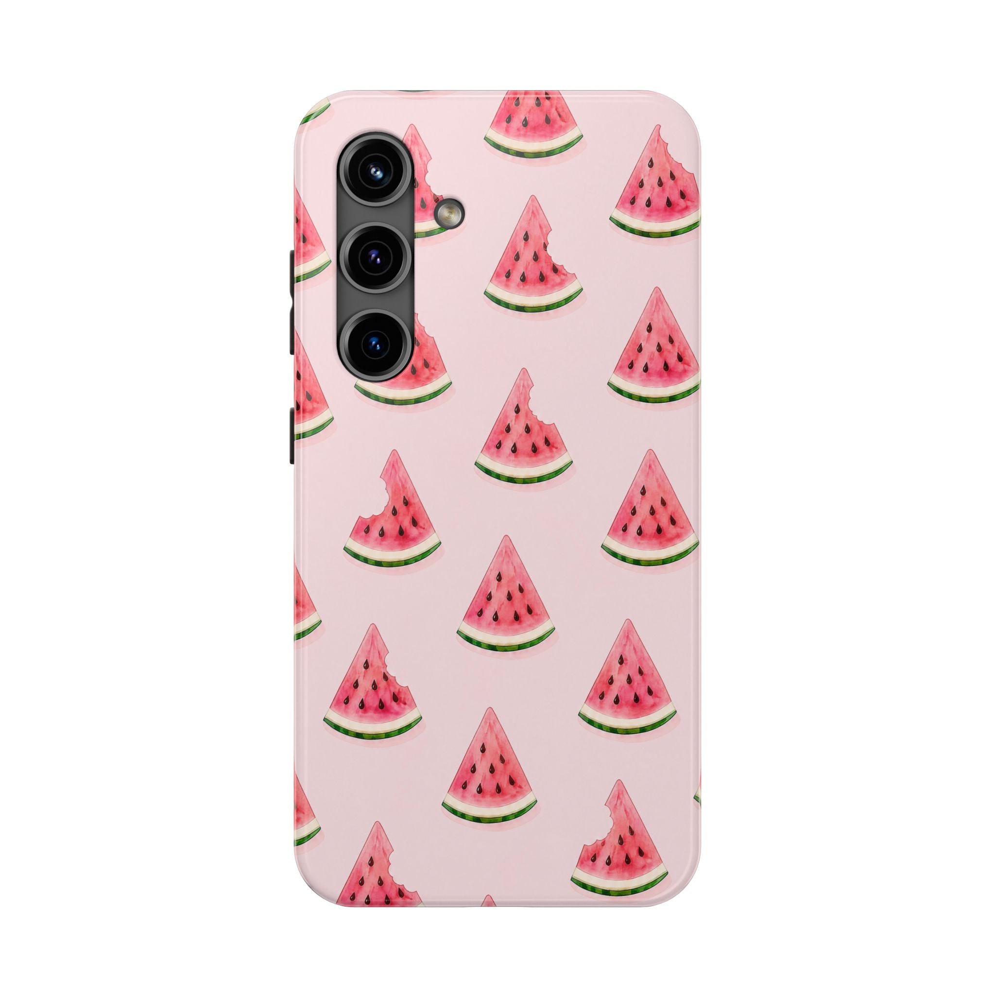 Watermelon Slice Tough Phone Case — Pink Fruit Pattern, Summer Phone Cover