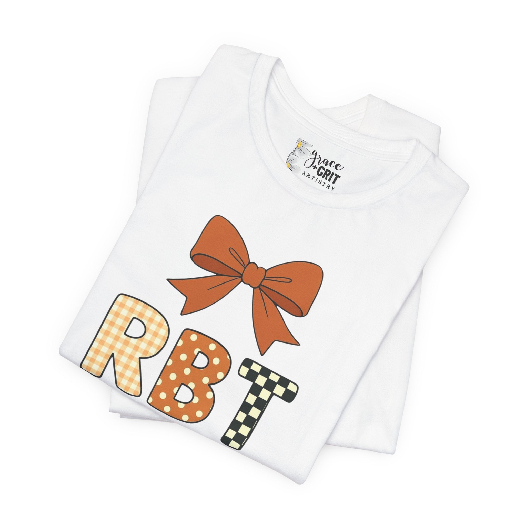 RBT Patch Letters Tee | Bow Monogram Shirt, Checkered & Gingham Initials