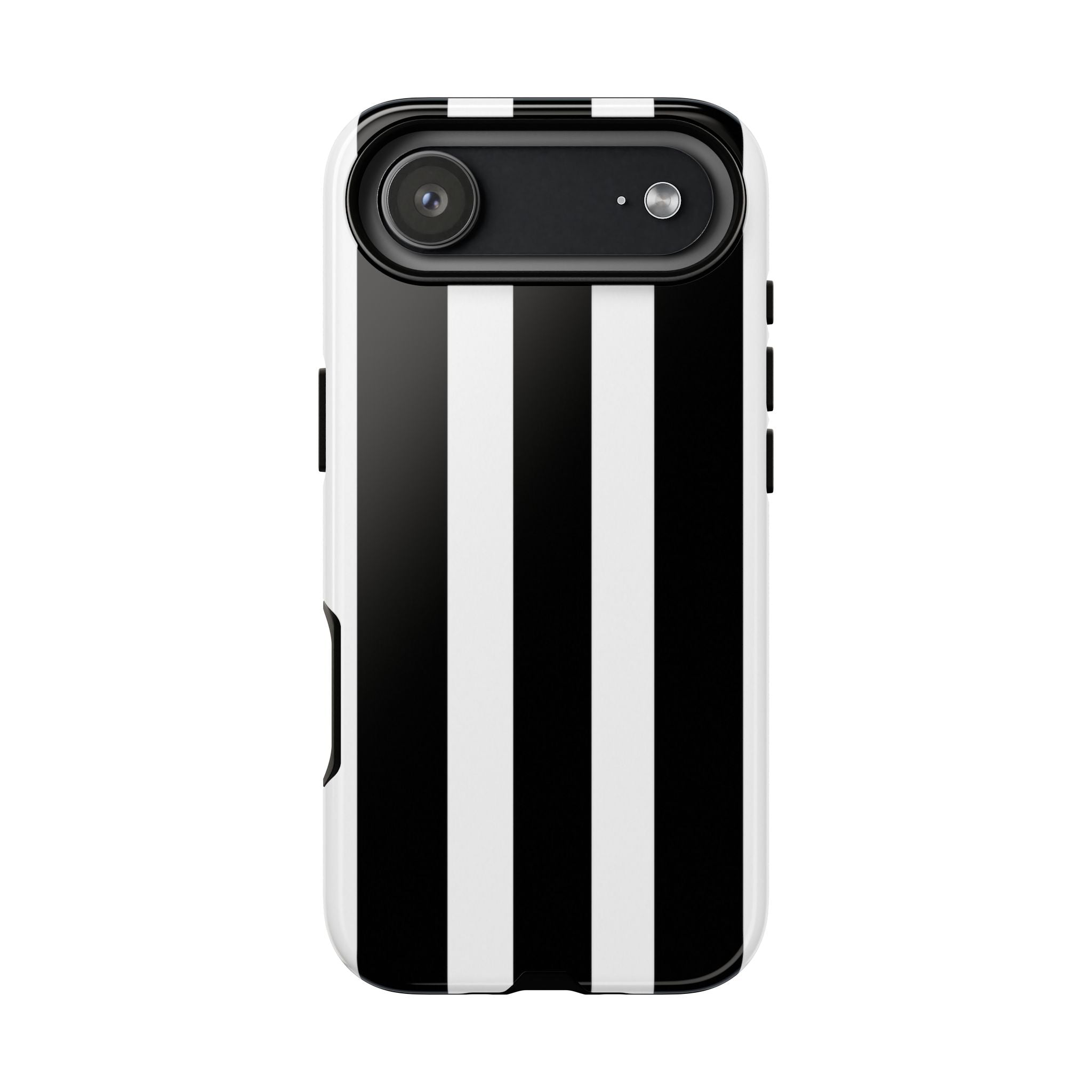 Black & White Vertical Stripe Phone Case — Tough Protective iPhone Cover
