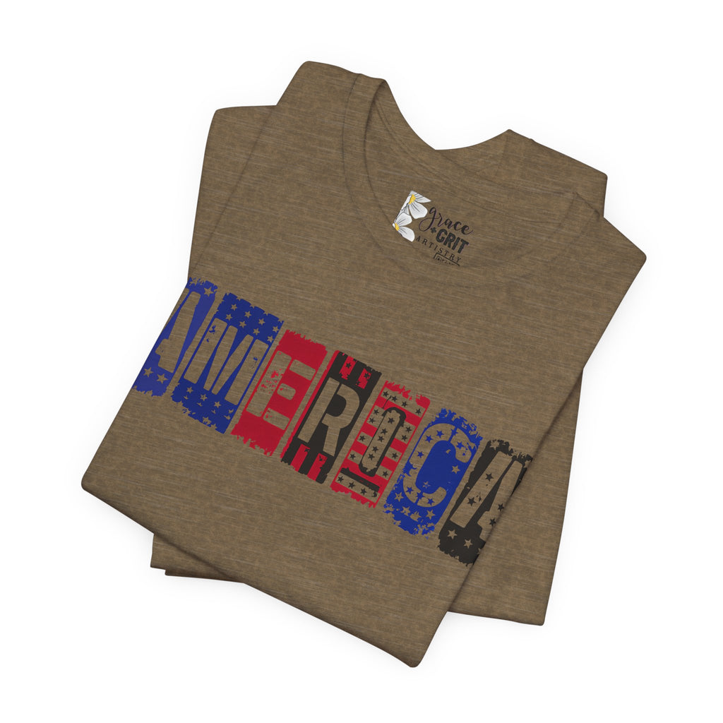 America Vintage Flag Tee — Patriotic 4th of July T‑Shirt