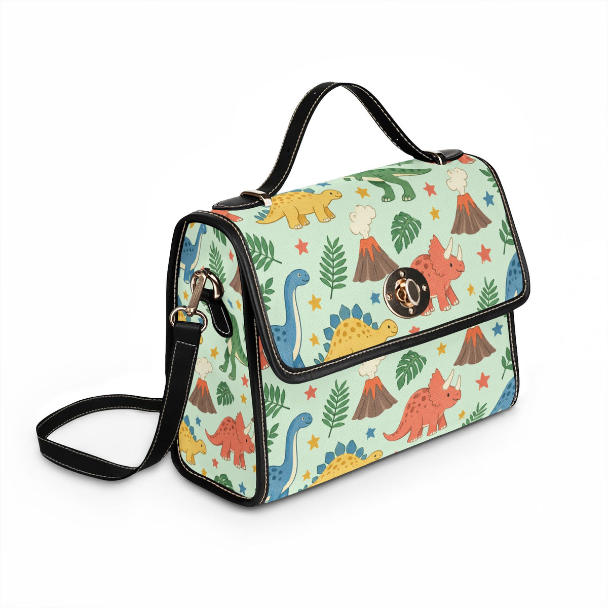 Dinosaur Adventure Canvas Crossbody Bag