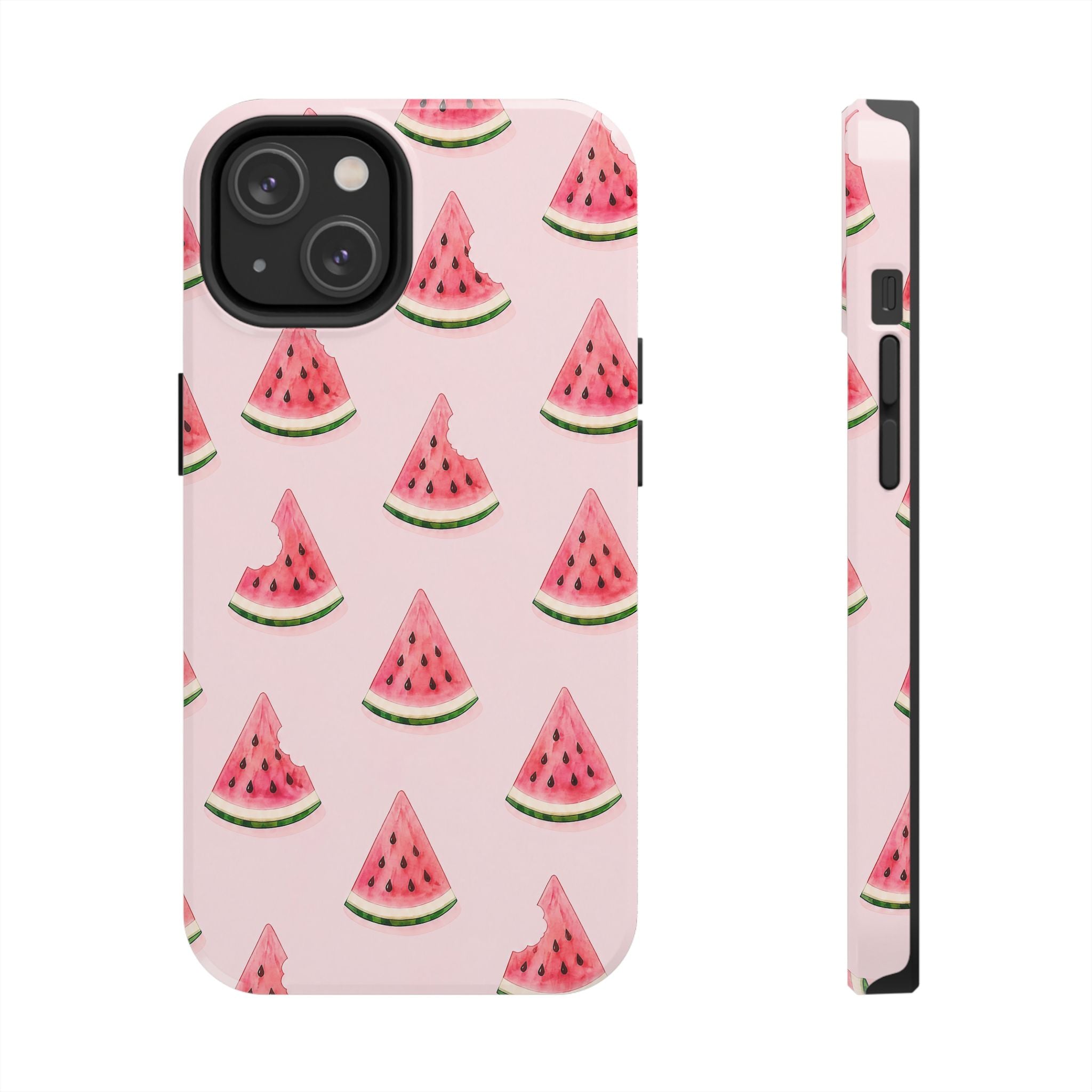 Watermelon Slice Tough Phone Case — Pink Fruit Pattern, Summer Phone Cover