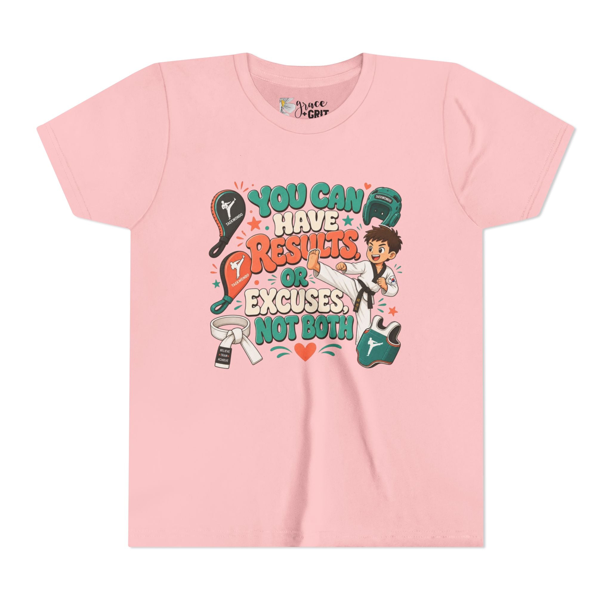 You Can Have Results Or Excuses Not Both Youth Tee | Motivational Kid Shirt