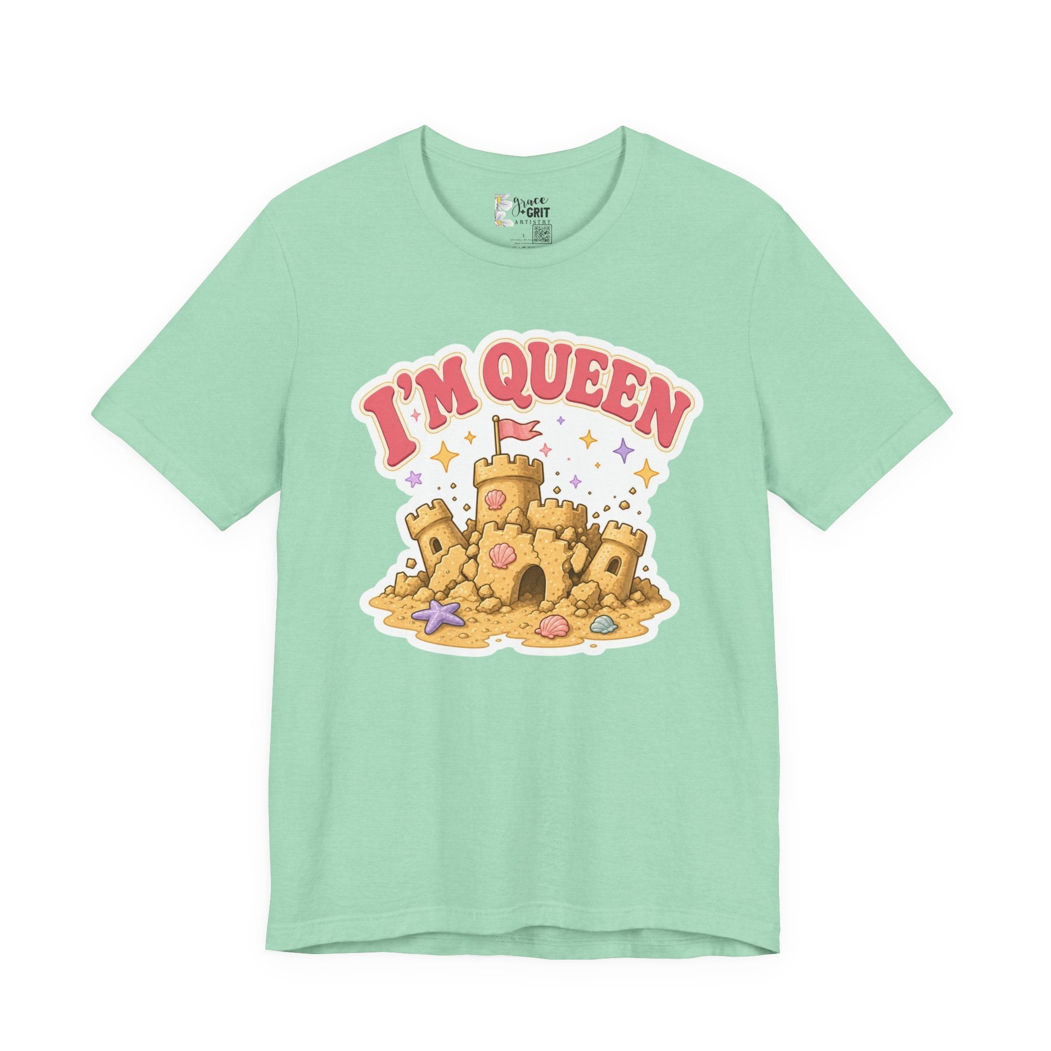 I'm Queen Sandcastle Tee | Cute Beach Princess Graphic Shirt