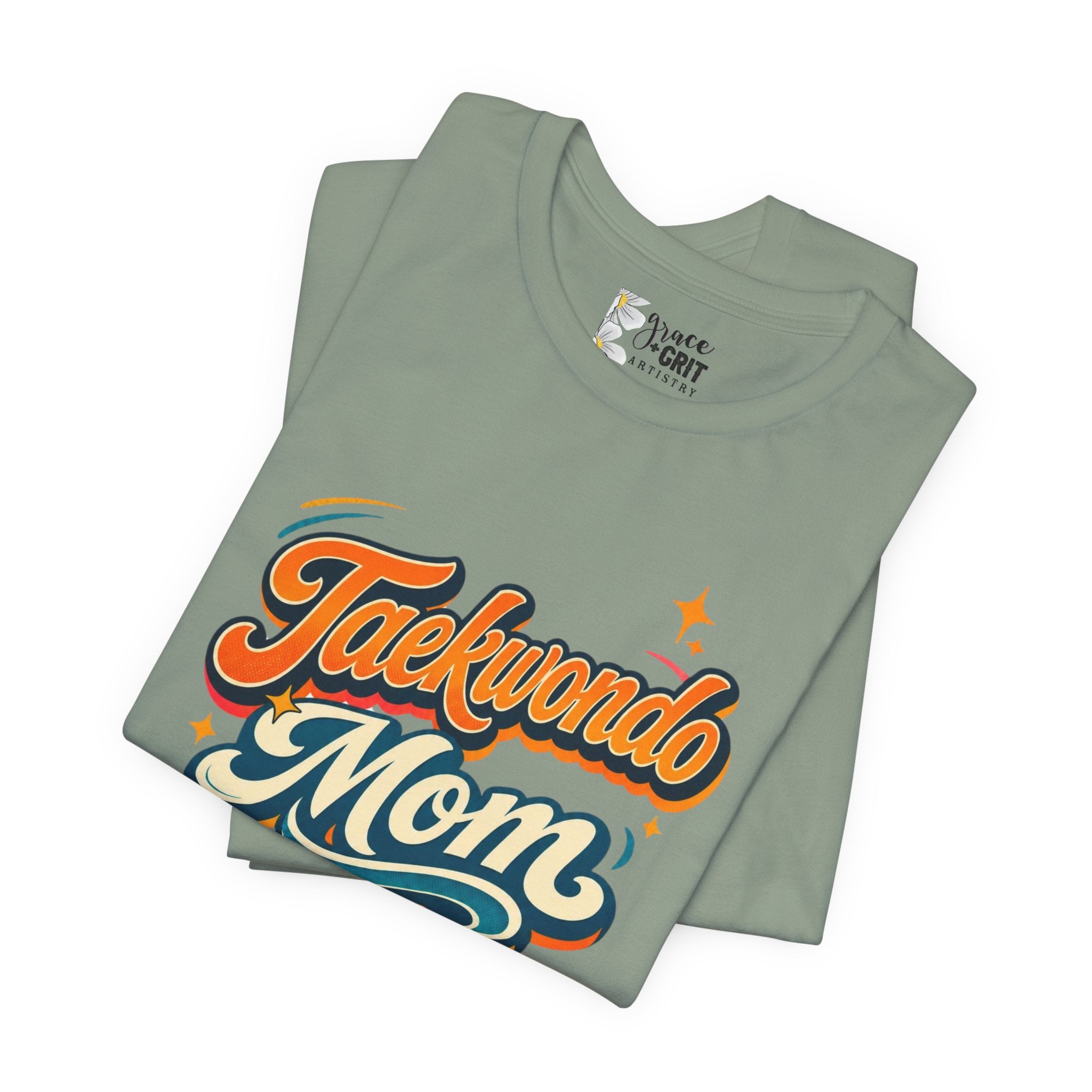 Taekwondo Mom T-Shirt | Retro Script Martial Arts Mom Tee