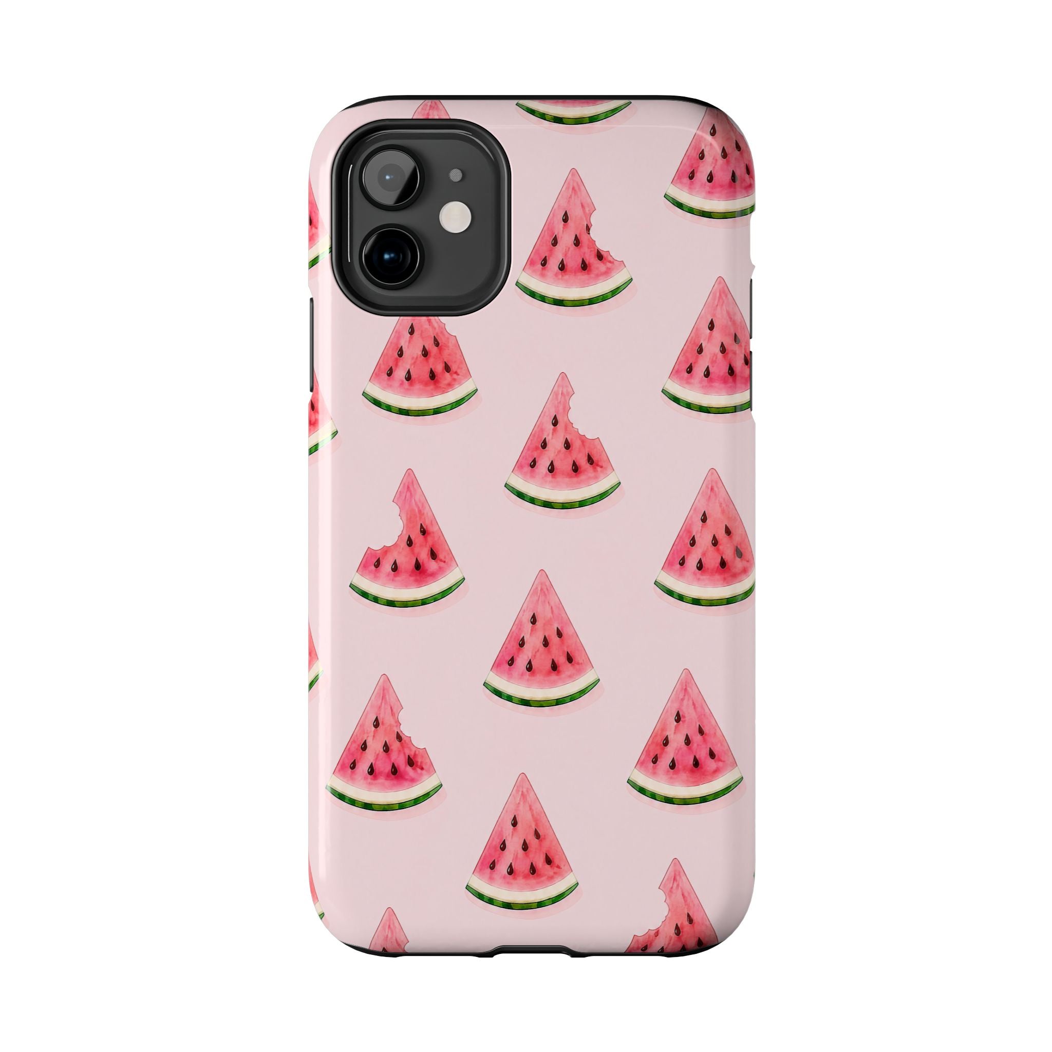 Watermelon Slice Tough Phone Case — Pink Fruit Pattern, Summer Phone Cover