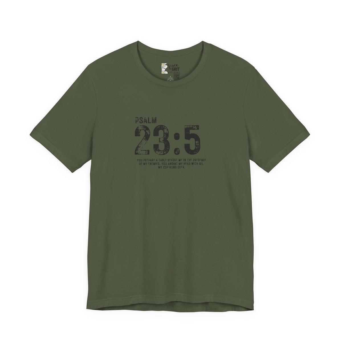 Psalm 23:5 T‑Shirt — Christian Inspirational Scripture Tee