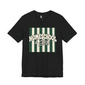 Homeschool & Chill T-Shirt — Retro Green Striped Homeschool Tee