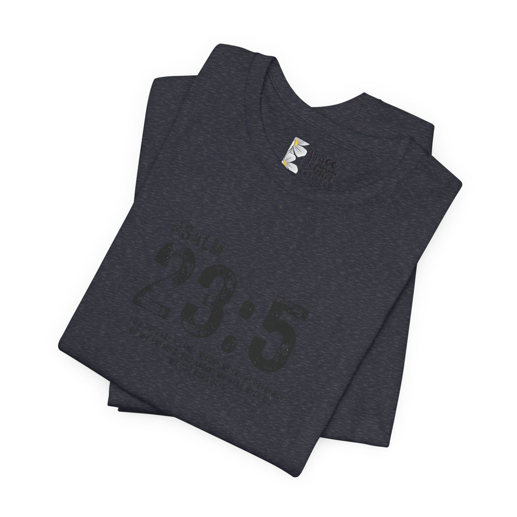 Psalm 23:5 T‑Shirt — Christian Inspirational Scripture Tee