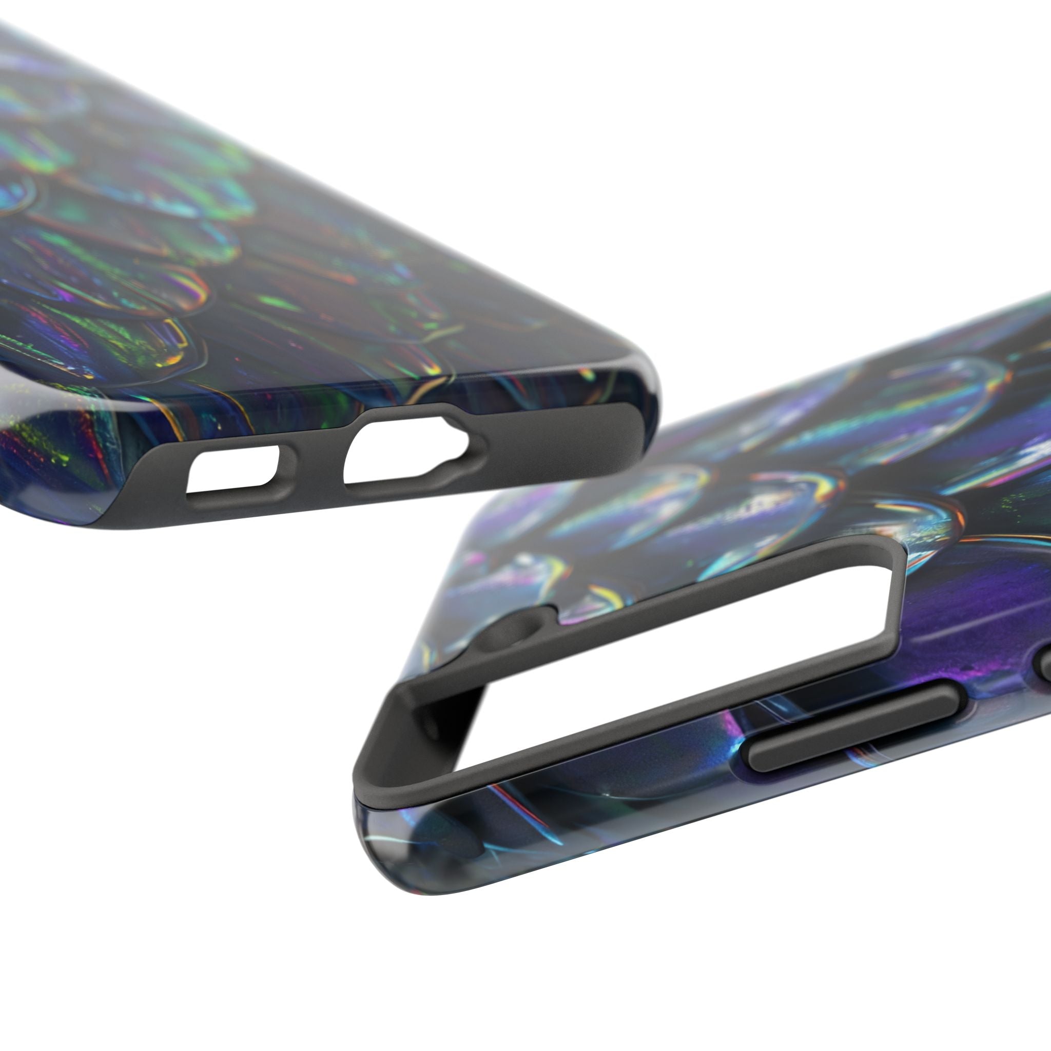 Holographic Mermaid Scale Tough Phone Case — Iridescent Protective Phone Cover