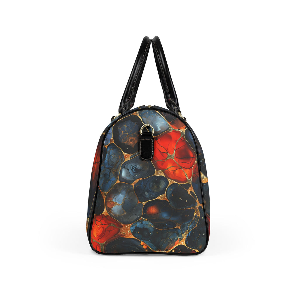 Abstract Geode Faux Leather Travel Bag