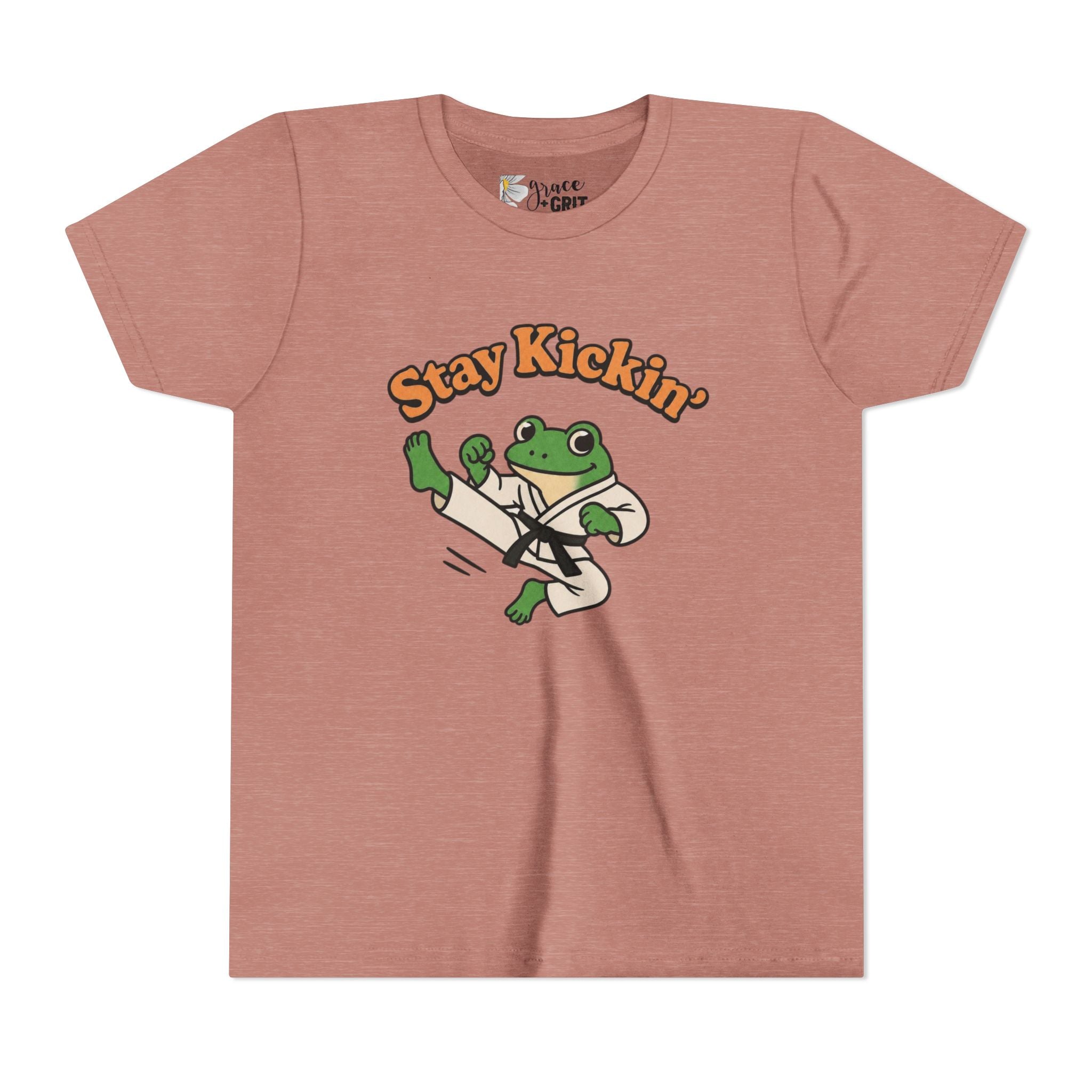 Stay Kickin' Frog Martial Arts Youth Tee | Karate Frog Kids Shirt