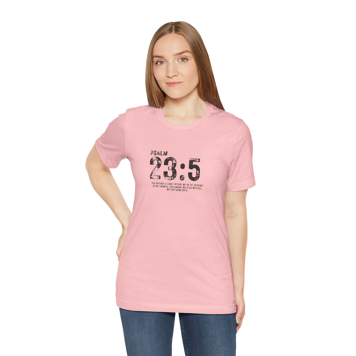 Psalm 23:5 T‑Shirt — Christian Inspirational Scripture Tee