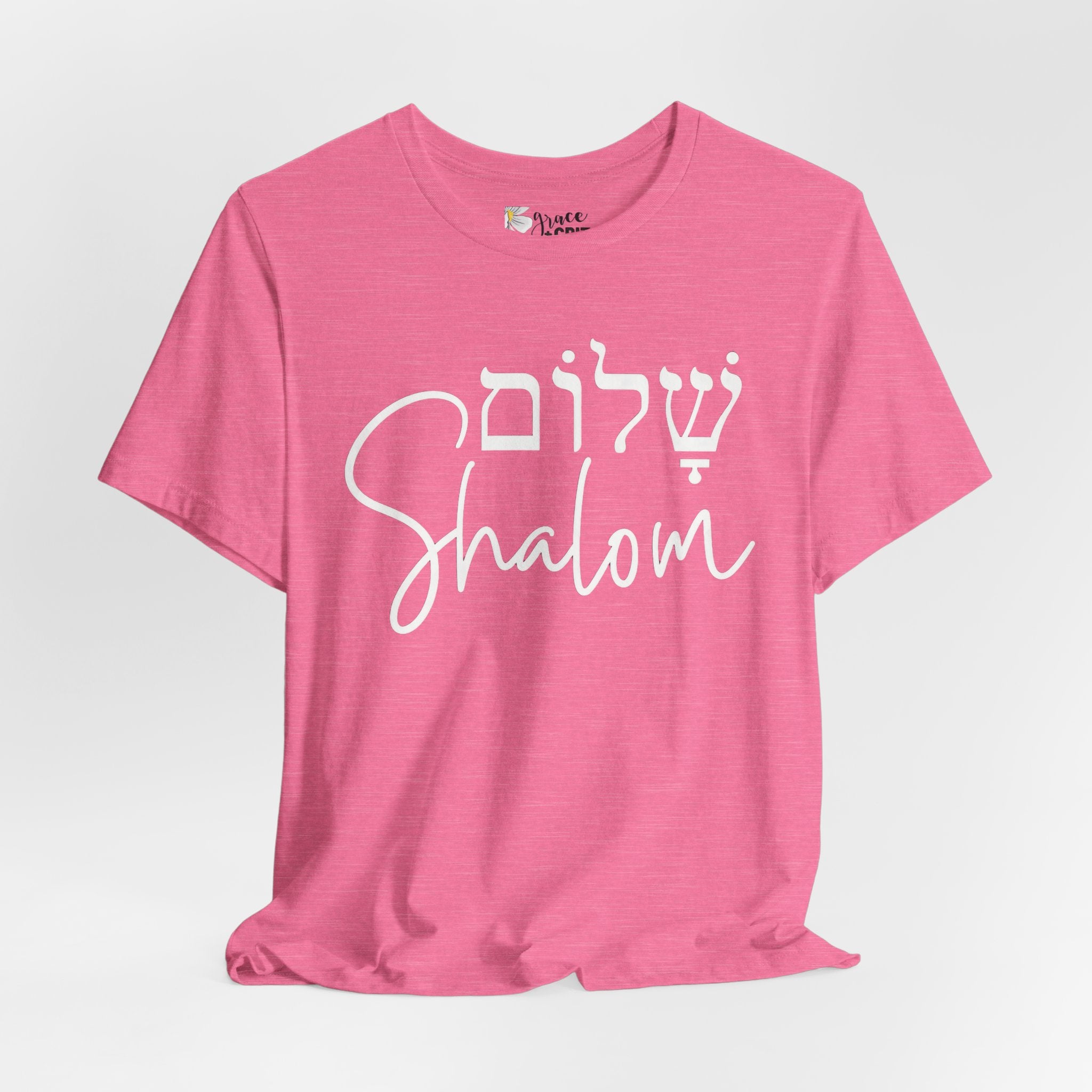 Shalom T-Shirt — Hebrew Peace Script Tee