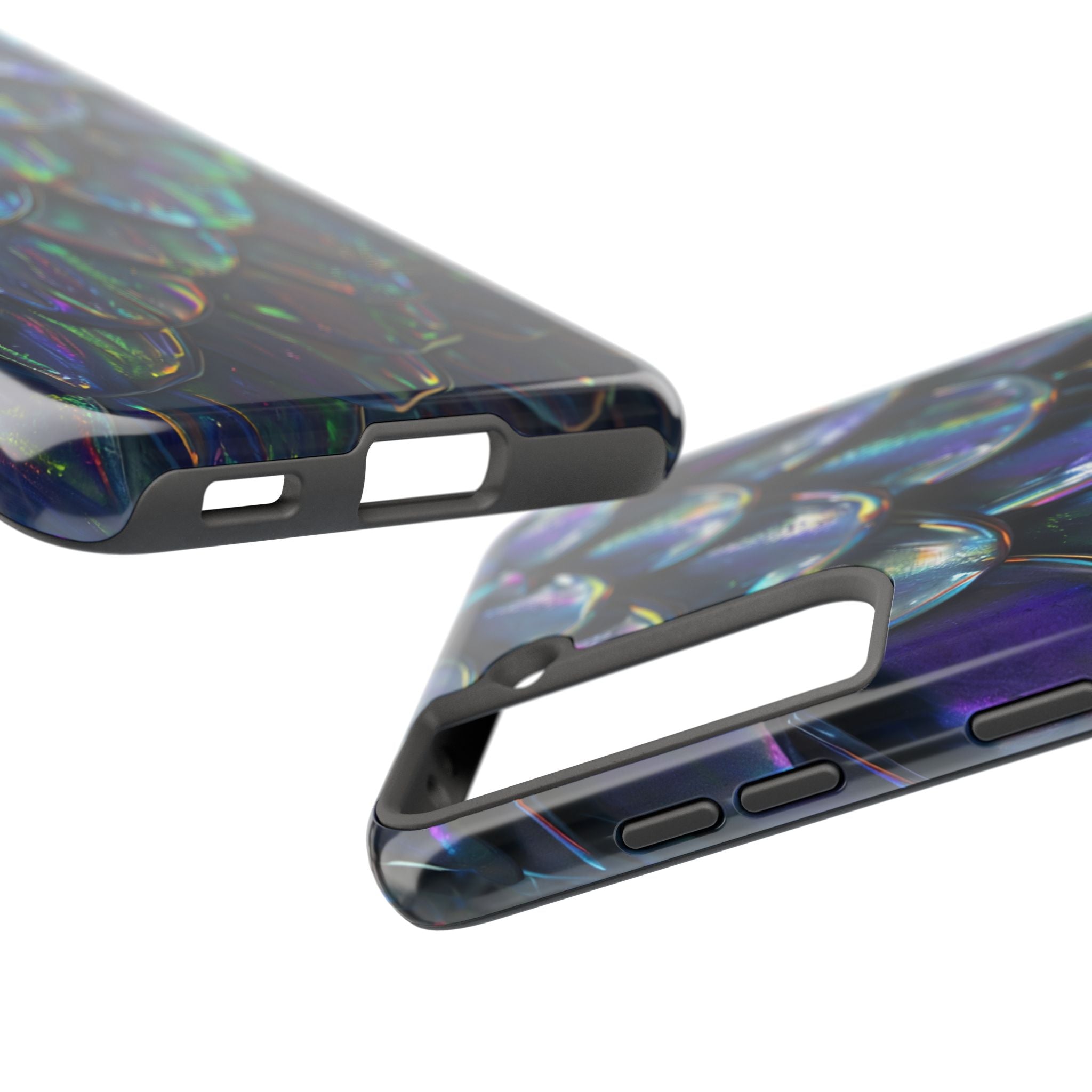 Holographic Mermaid Scale Tough Phone Case — Iridescent Protective Phone Cover