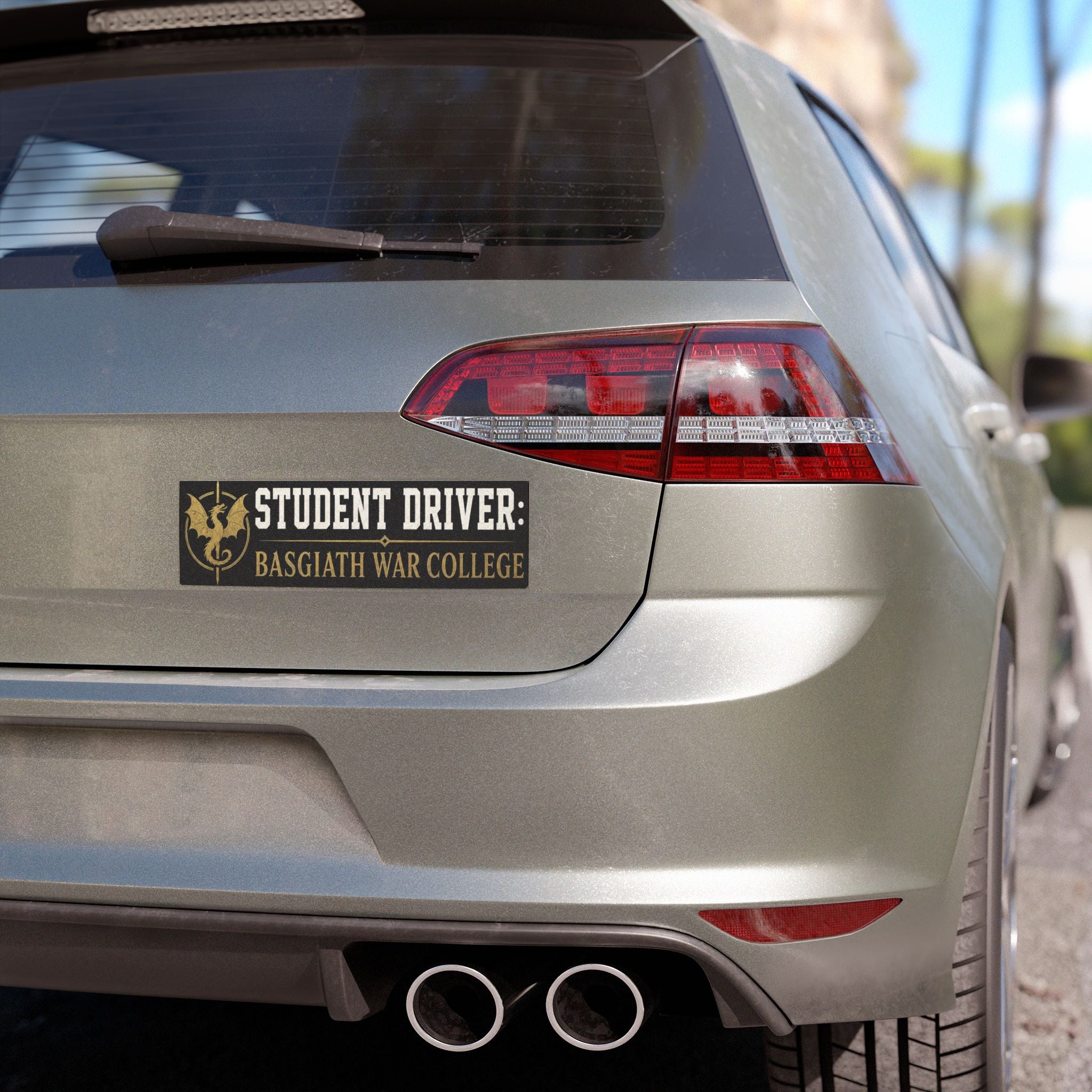 Student Driver Car Magnet — "Basgiath War College" Novelty Sticker