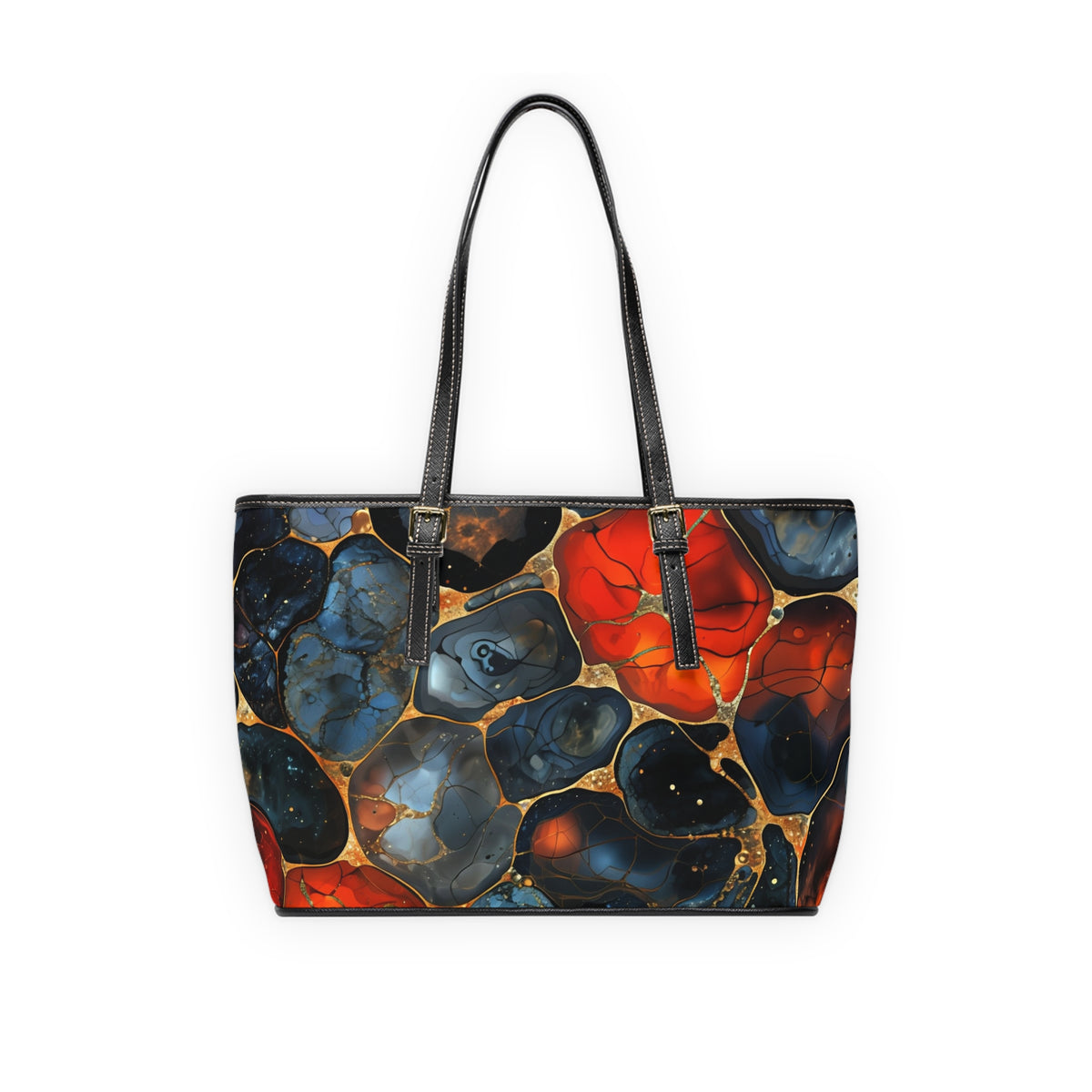 Abstract Agate Pattern PU Leather Shoulder Bag