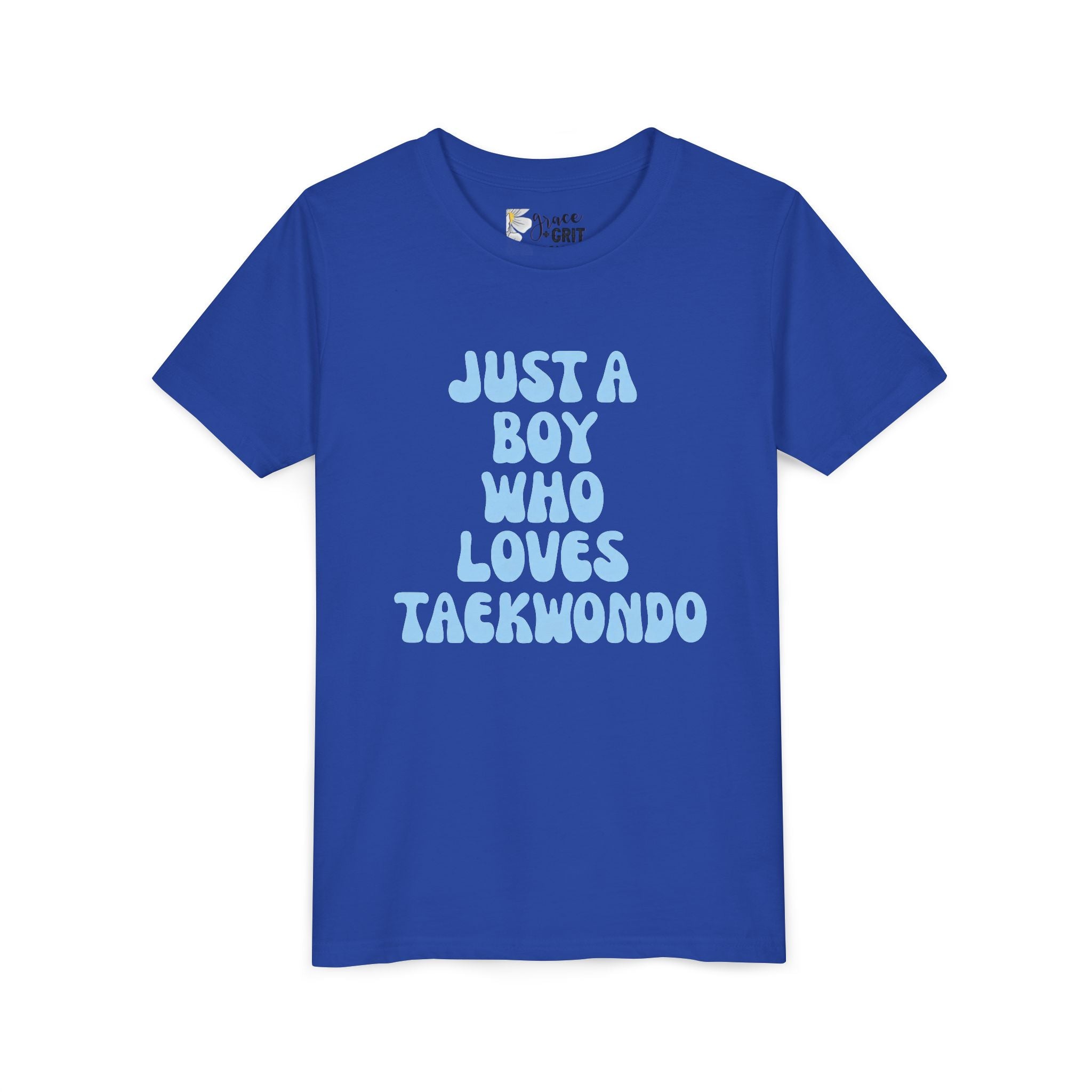Youth Tee — "Just A Boy Who Loves Taekwondo" Martial Arts Shirt